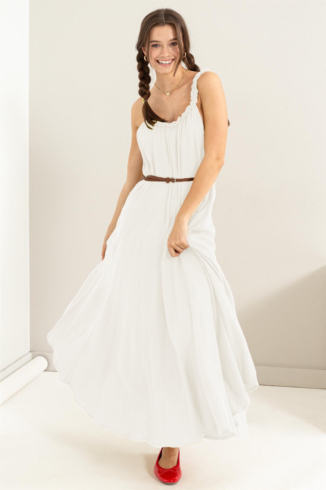 Vestido Blanco Gaza Midi Oversized Preorden (#163)
