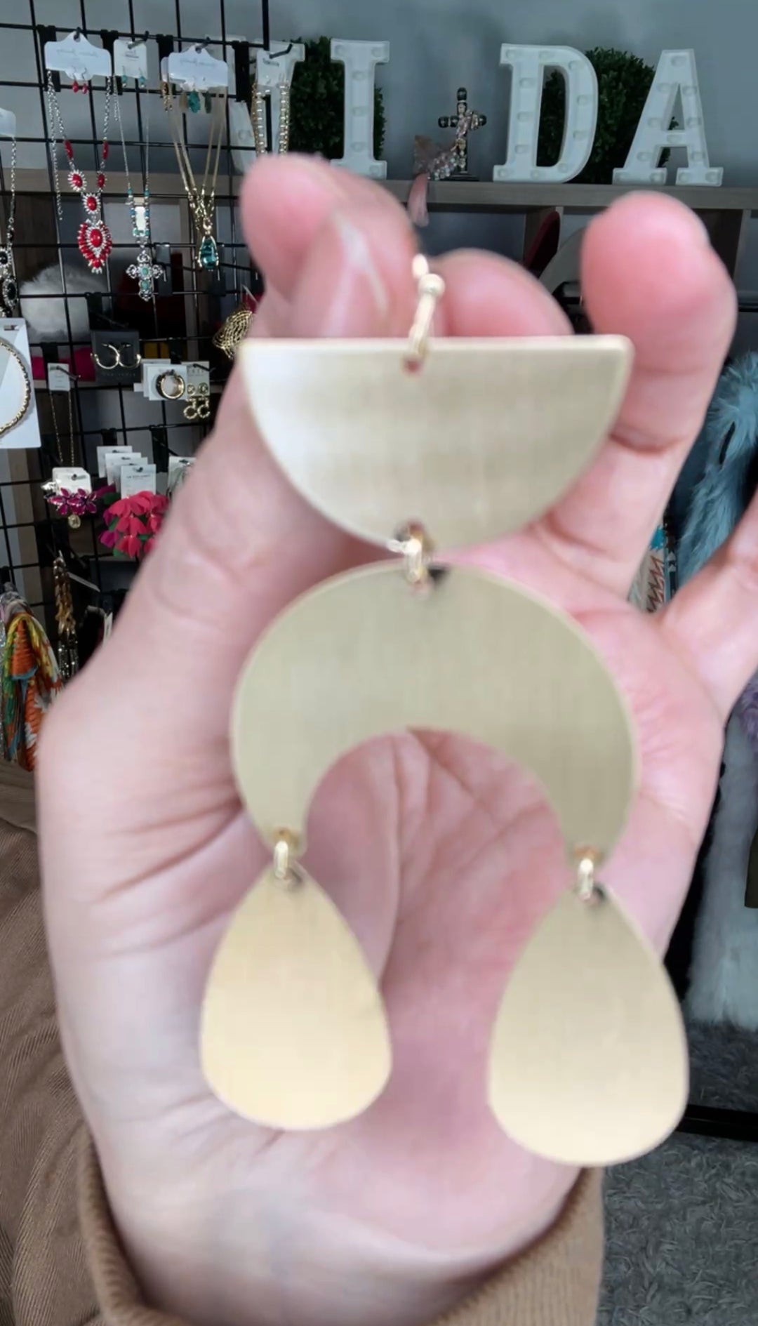 Arete Dorado 2 Gotas Arte (#144)