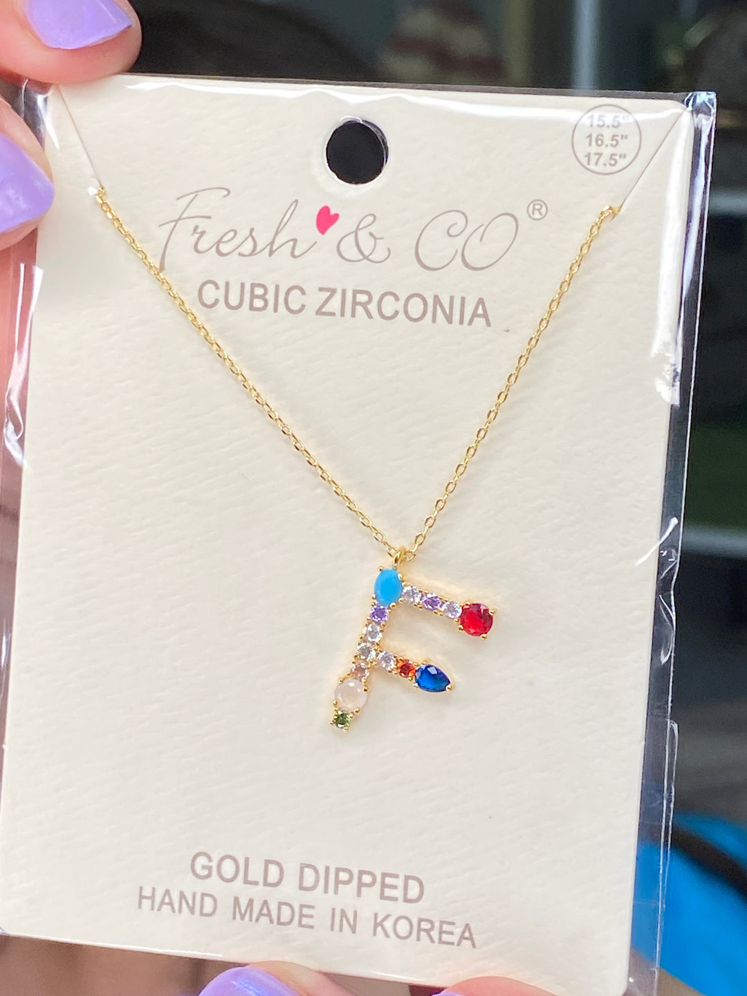 Collar Multi Piedra Inicial - F