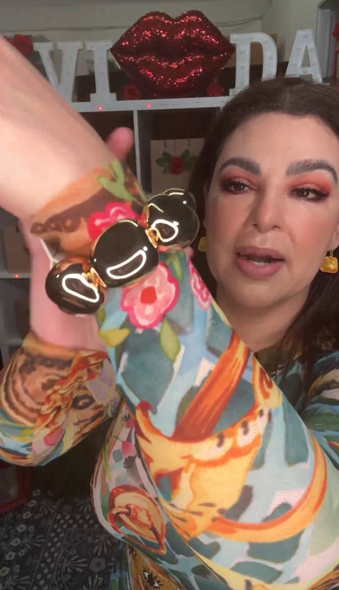 Pulsera Dorada Bolas Arte (#151)