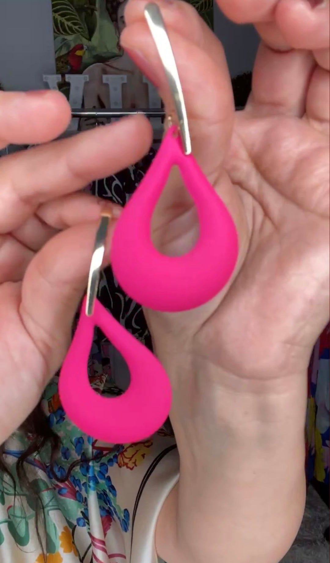 Arete Rosa y Dorado Gota (#270)