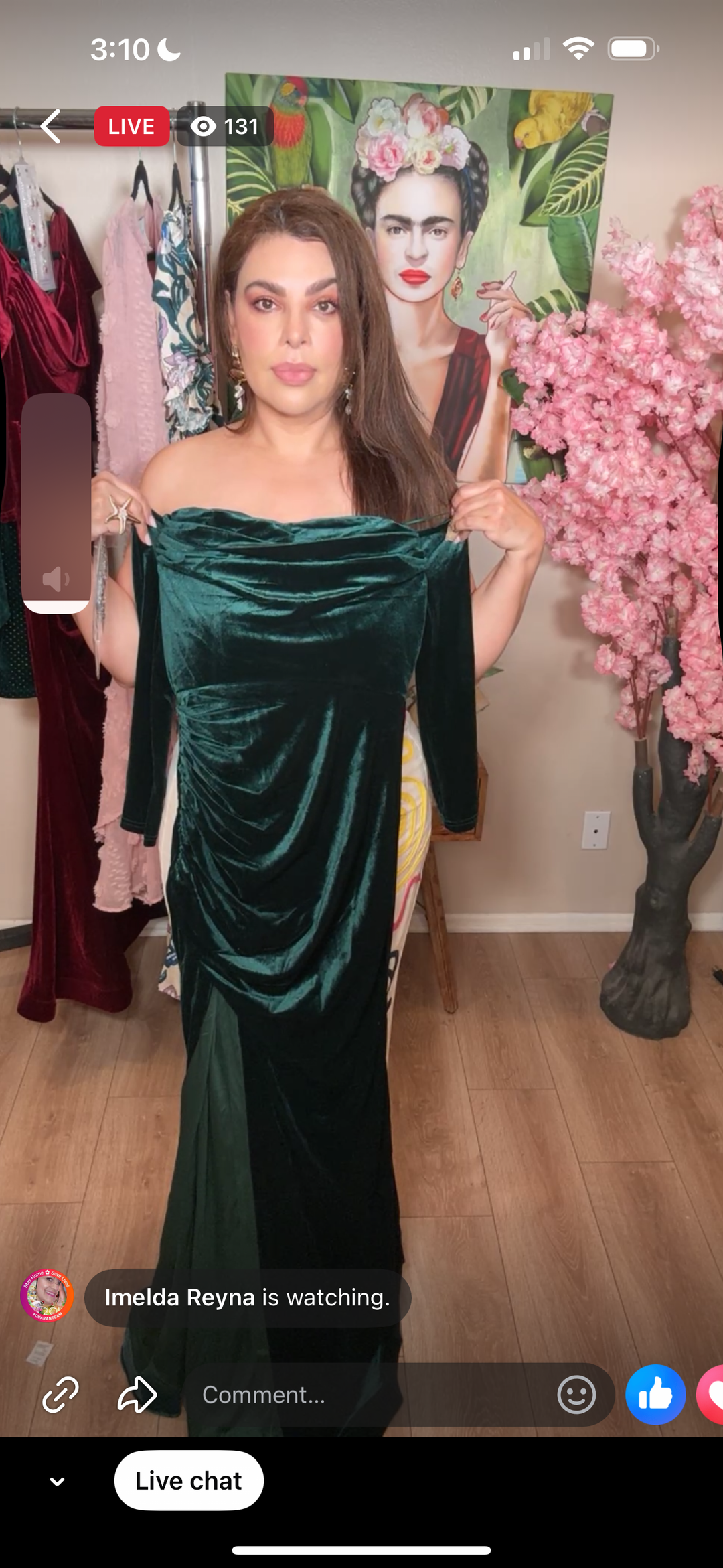 Vestido Verde Terciopelo Gala Maxi (#140)