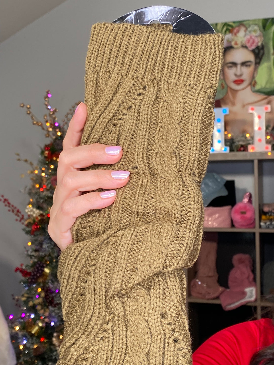 Media Legwarmer Verde Tejido (#143)