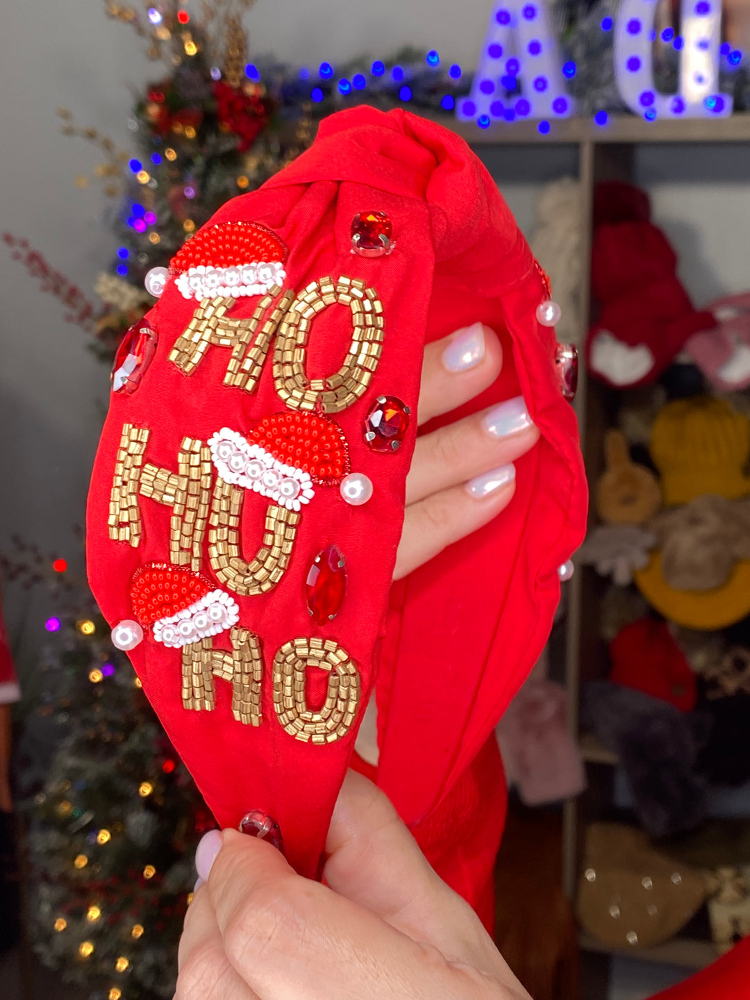 Diadema Roja Ho Ho Ho (#132)