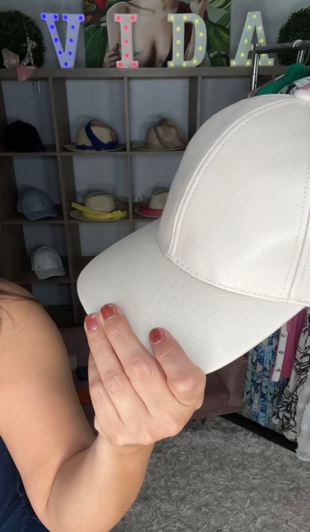 Gorra Beige Piel Vegana (#150)