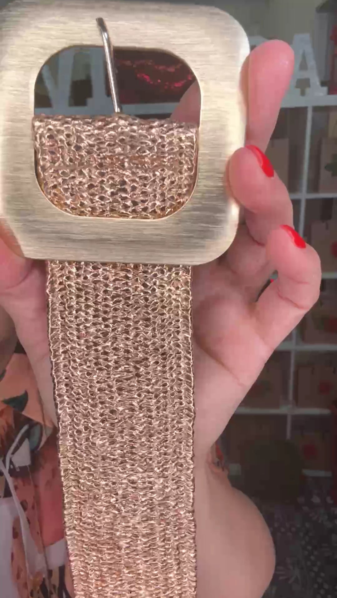 Cinto Bronze Metalico Ebilla Cromada (#172)
