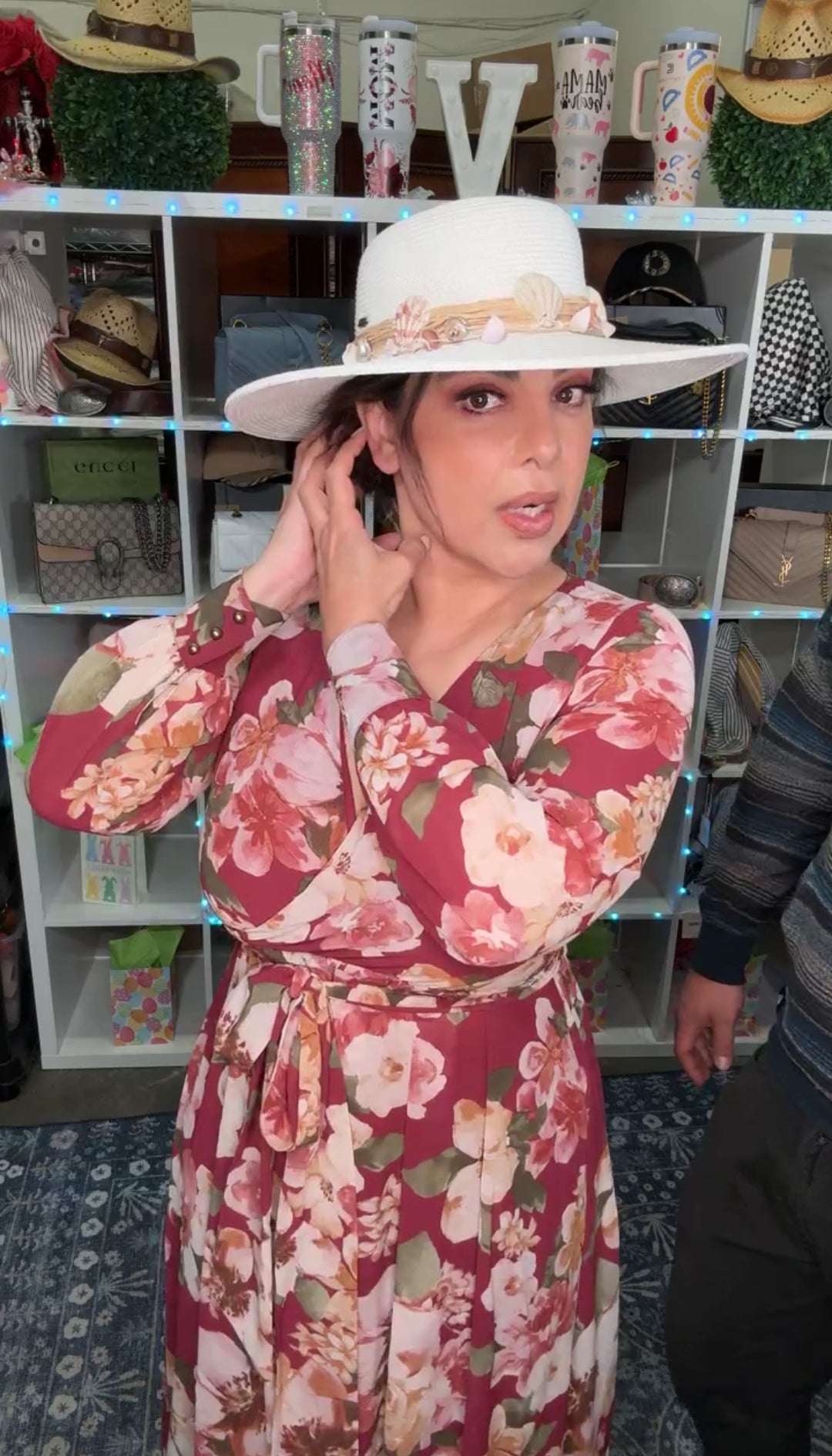 Sombrero Blanco Conchas Lux (#192)