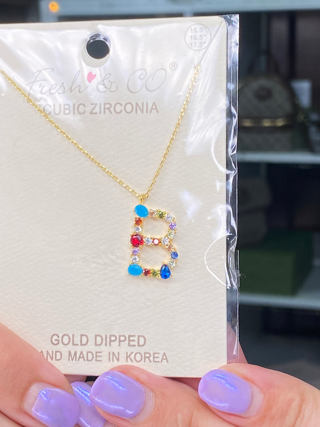 Collar Multi Piedra Inicial - B