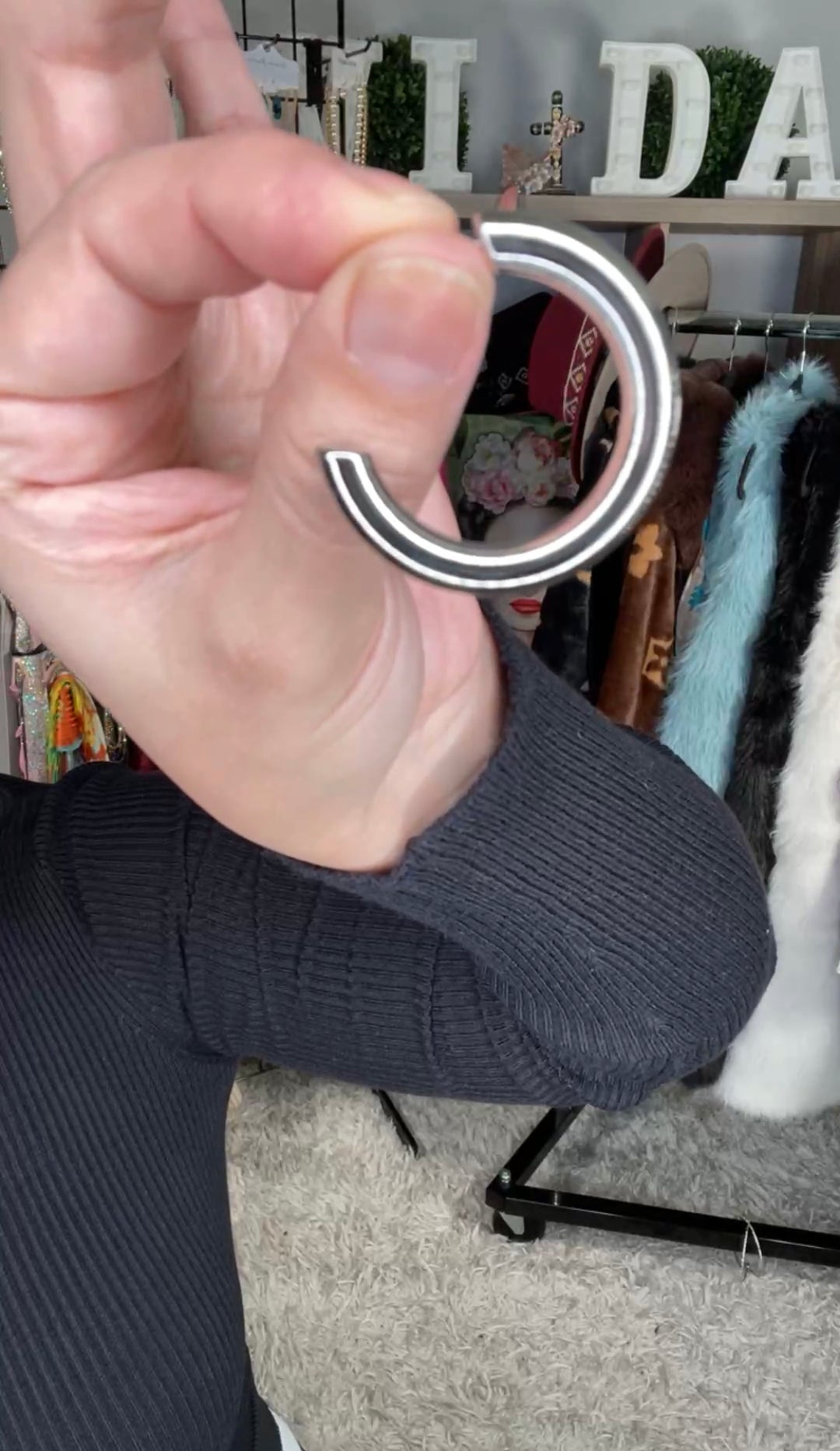 Arete Bañado en Plata Grande (#133)