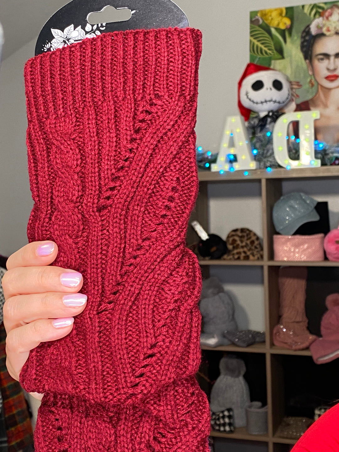 Media Legwarmer Guinda Tejido (#141)