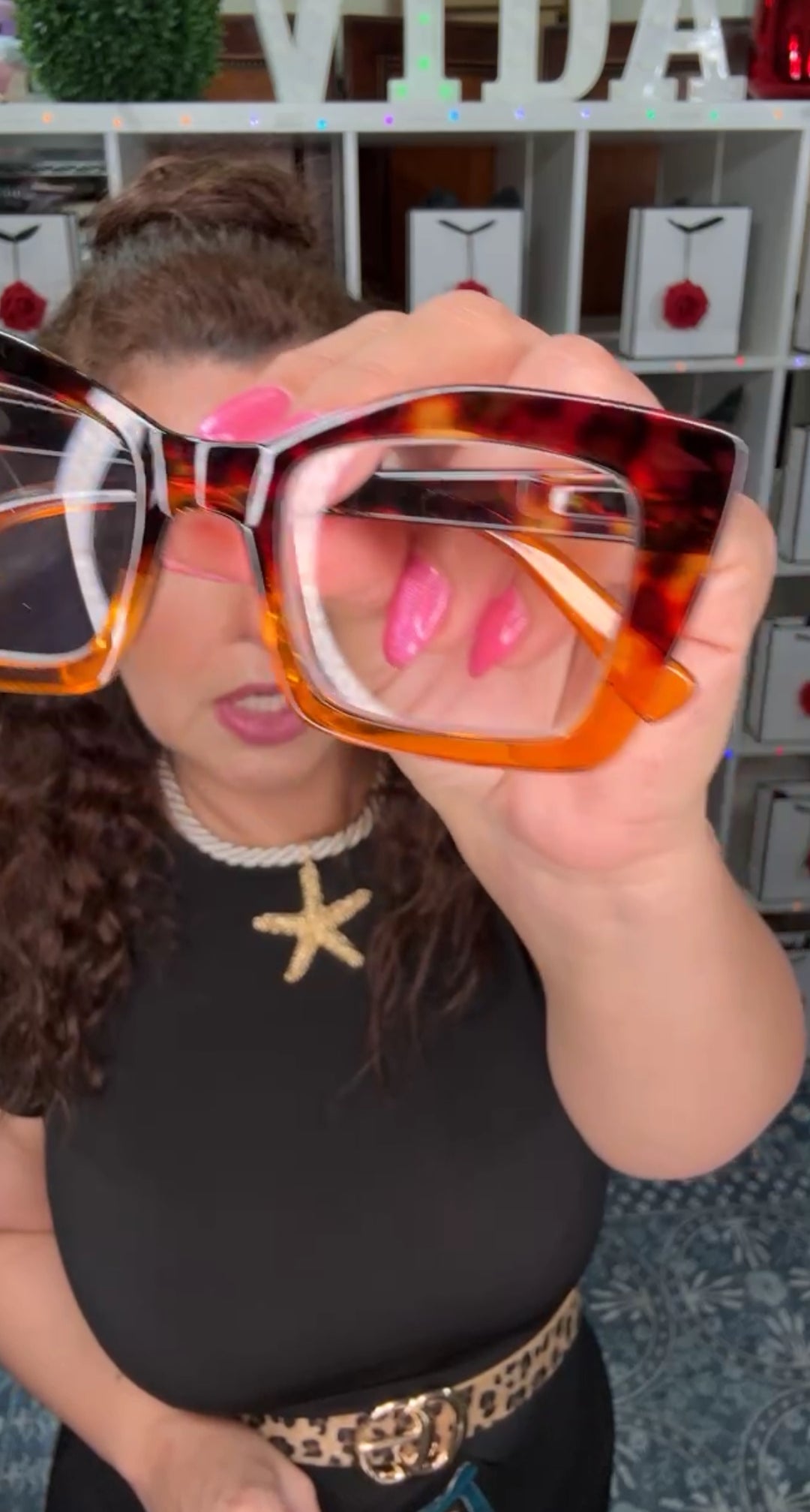 Lente Naranja y Leopardo +3.00 (#125)