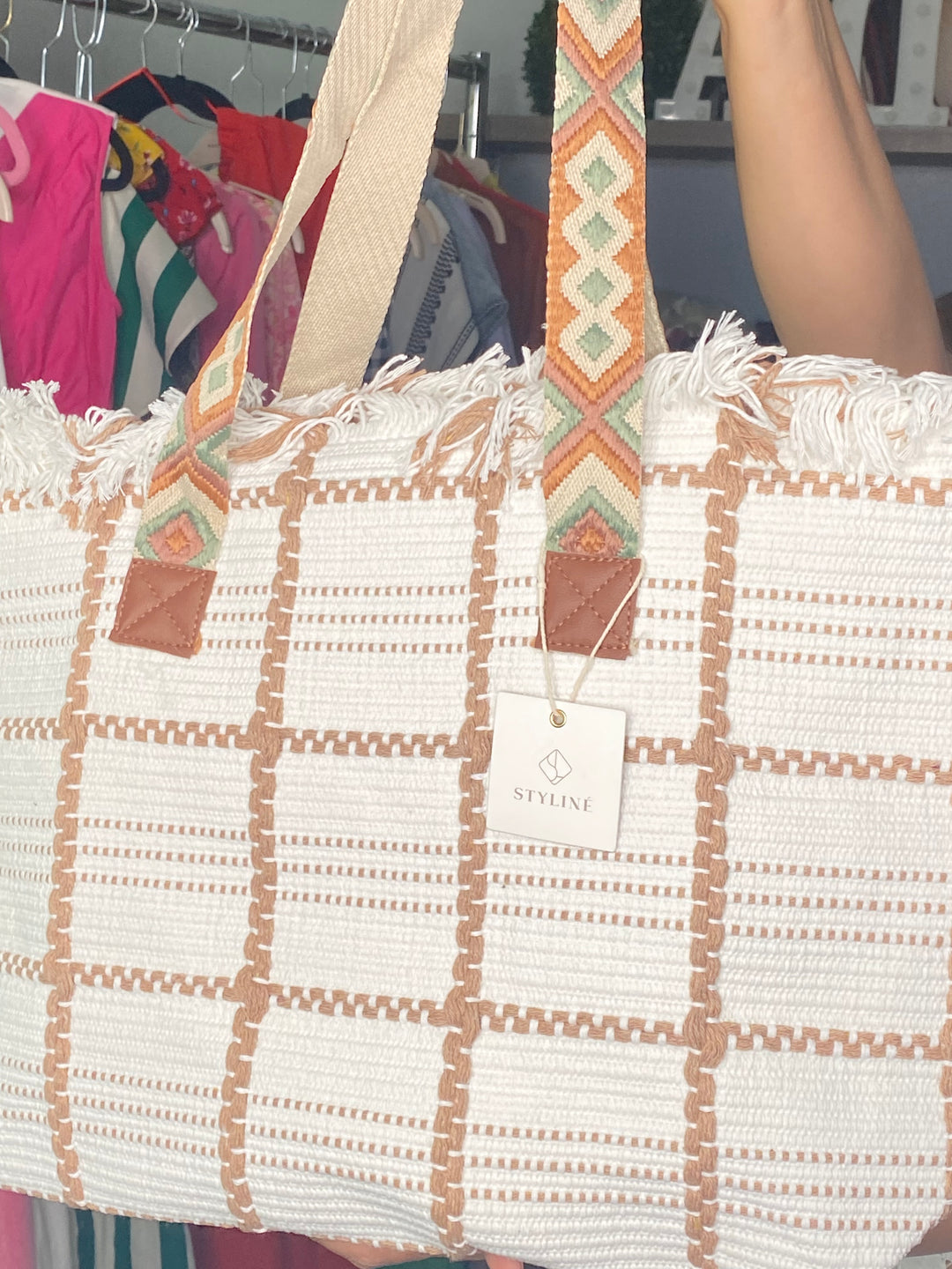 Bolsa Blanca y Mocha Etnica Playa
