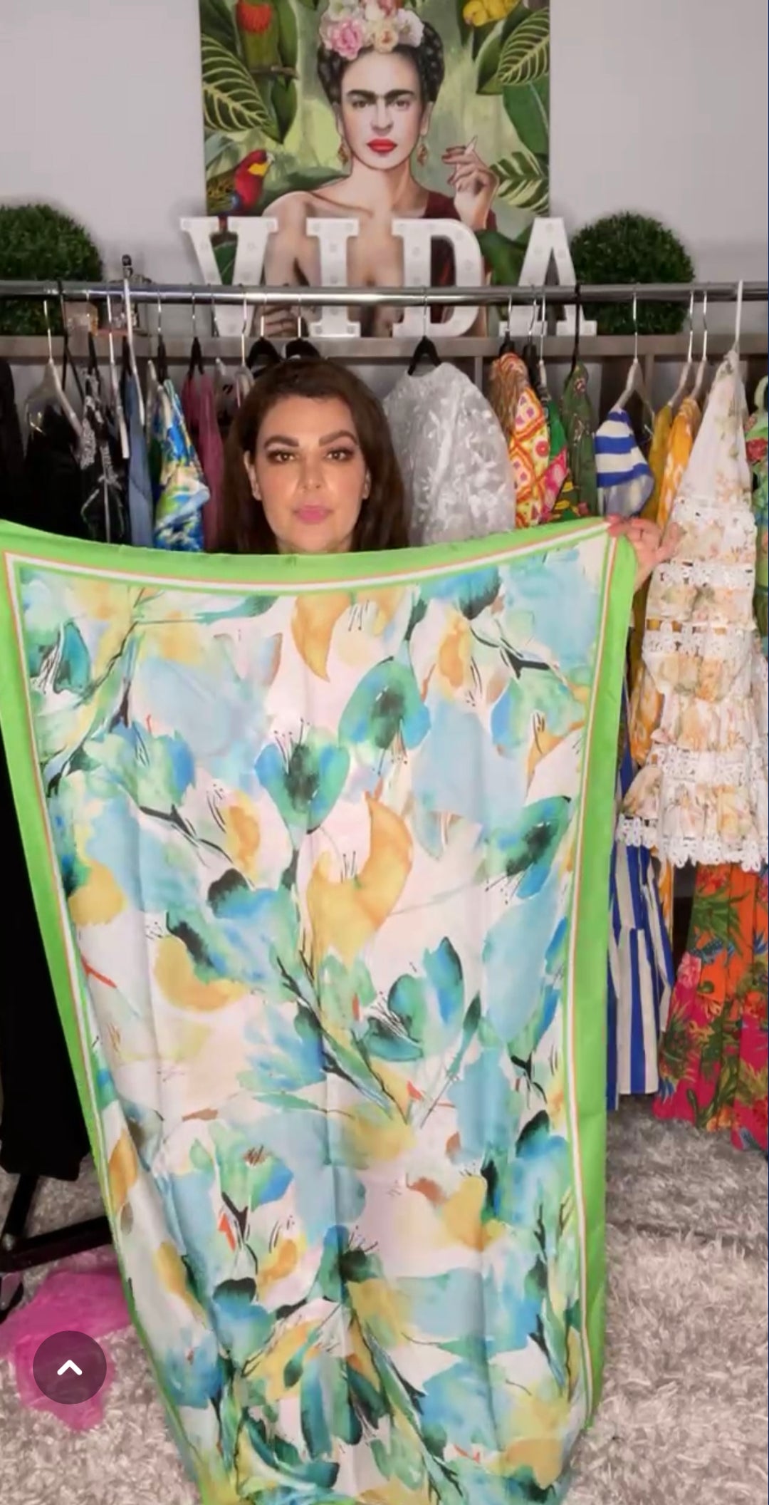 Mascada Verde Lima Azul y Amarillo (#162)
