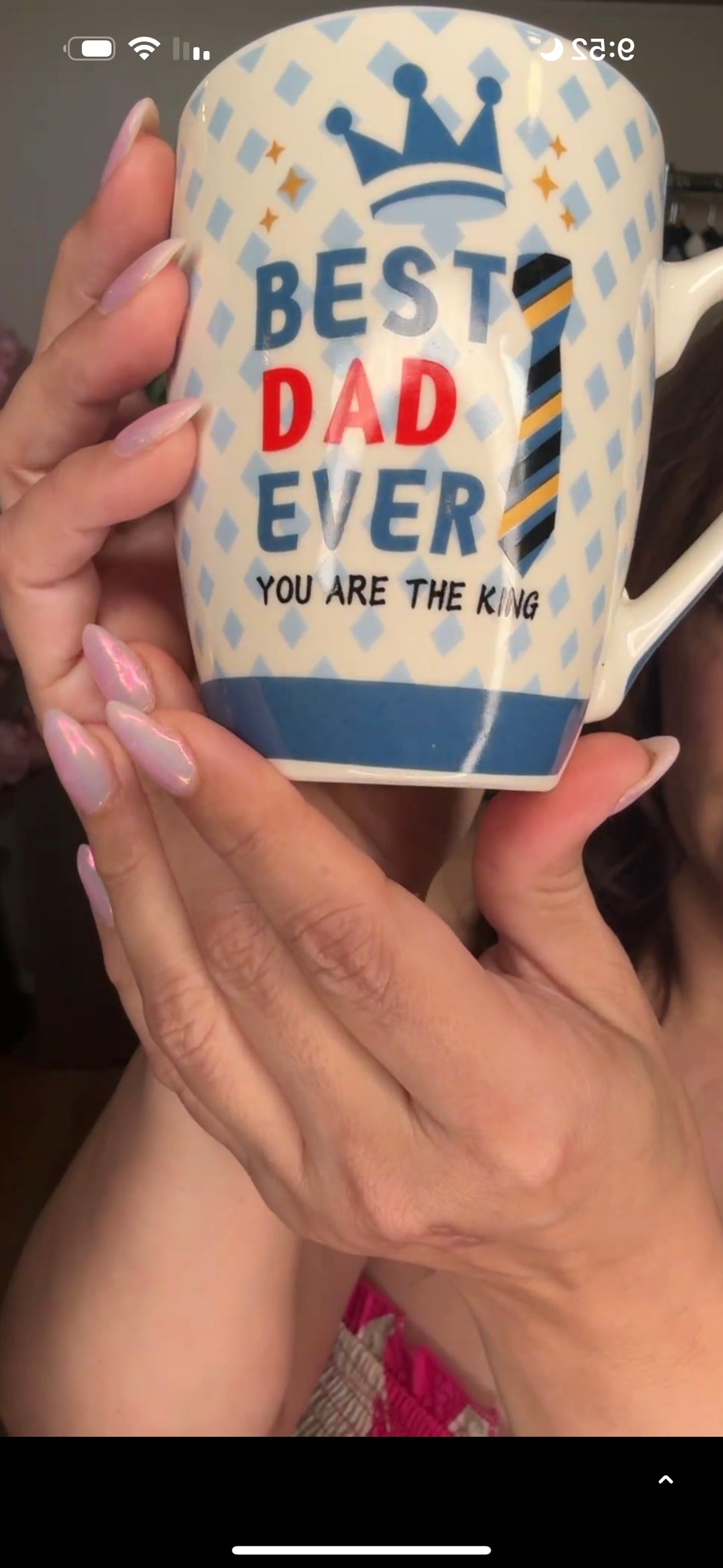 Taza Azul Y Blanco Best Dad Ever You Are The King (#168)
