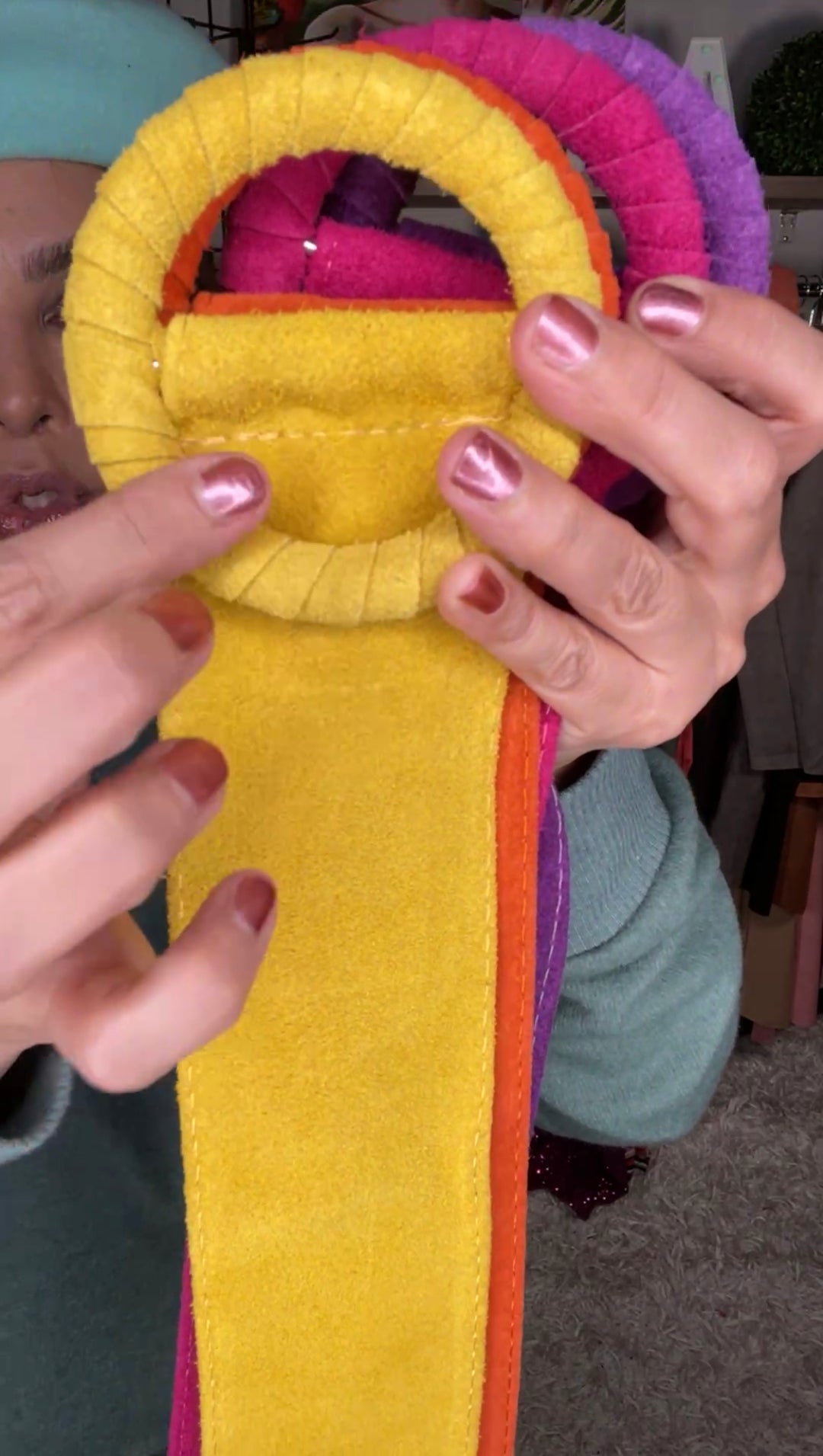 Cinto Amarillo Gamuza Piel Italiana (#241)