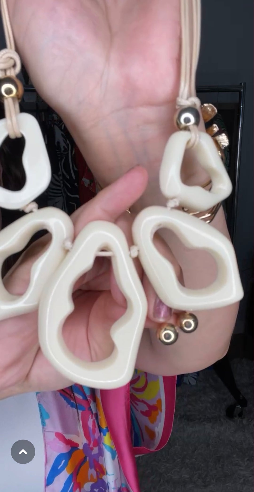 Collar Beige Hojas de Mar (#153)