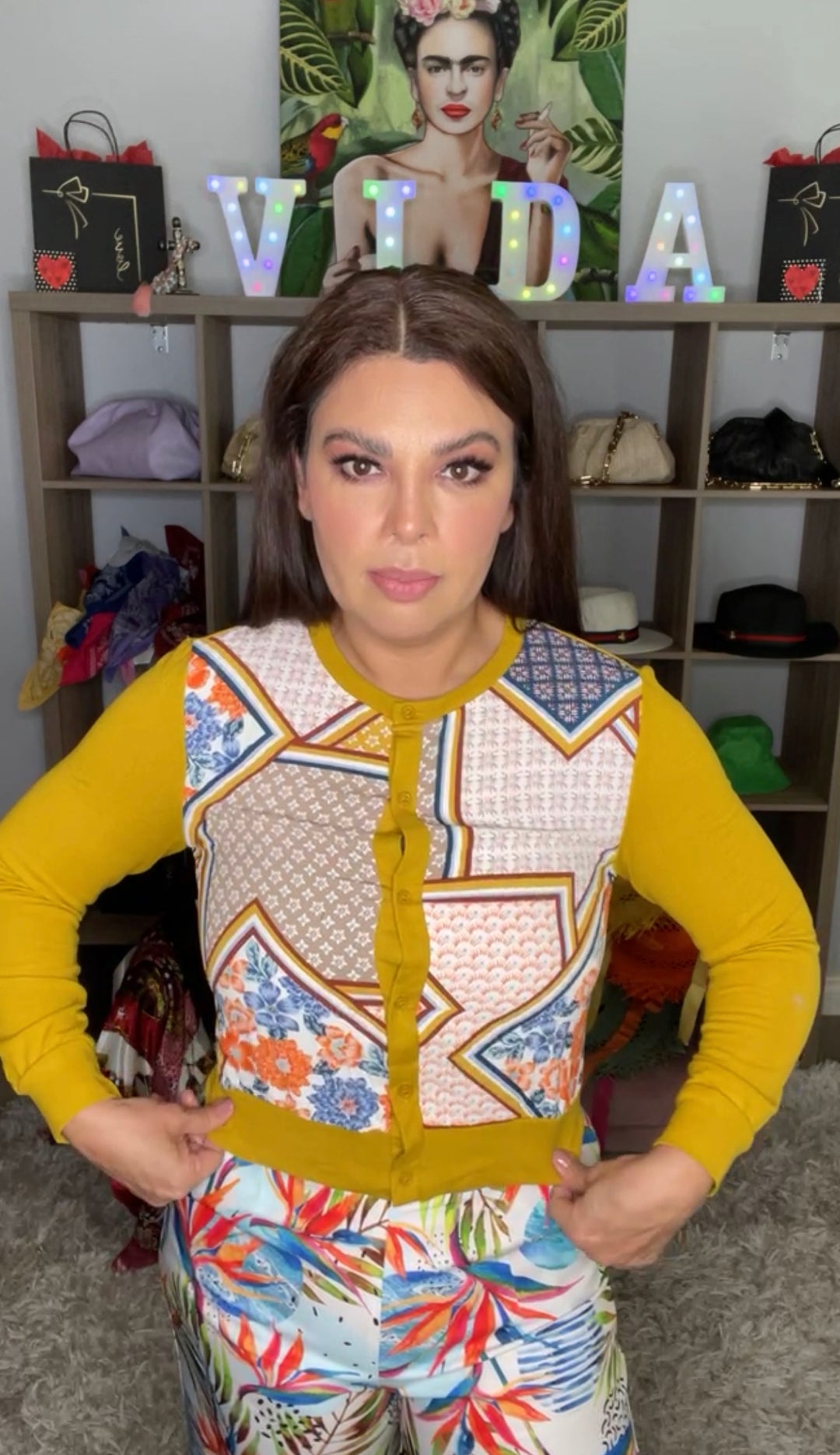 Sweater Mostaza Floral Basico (#134)