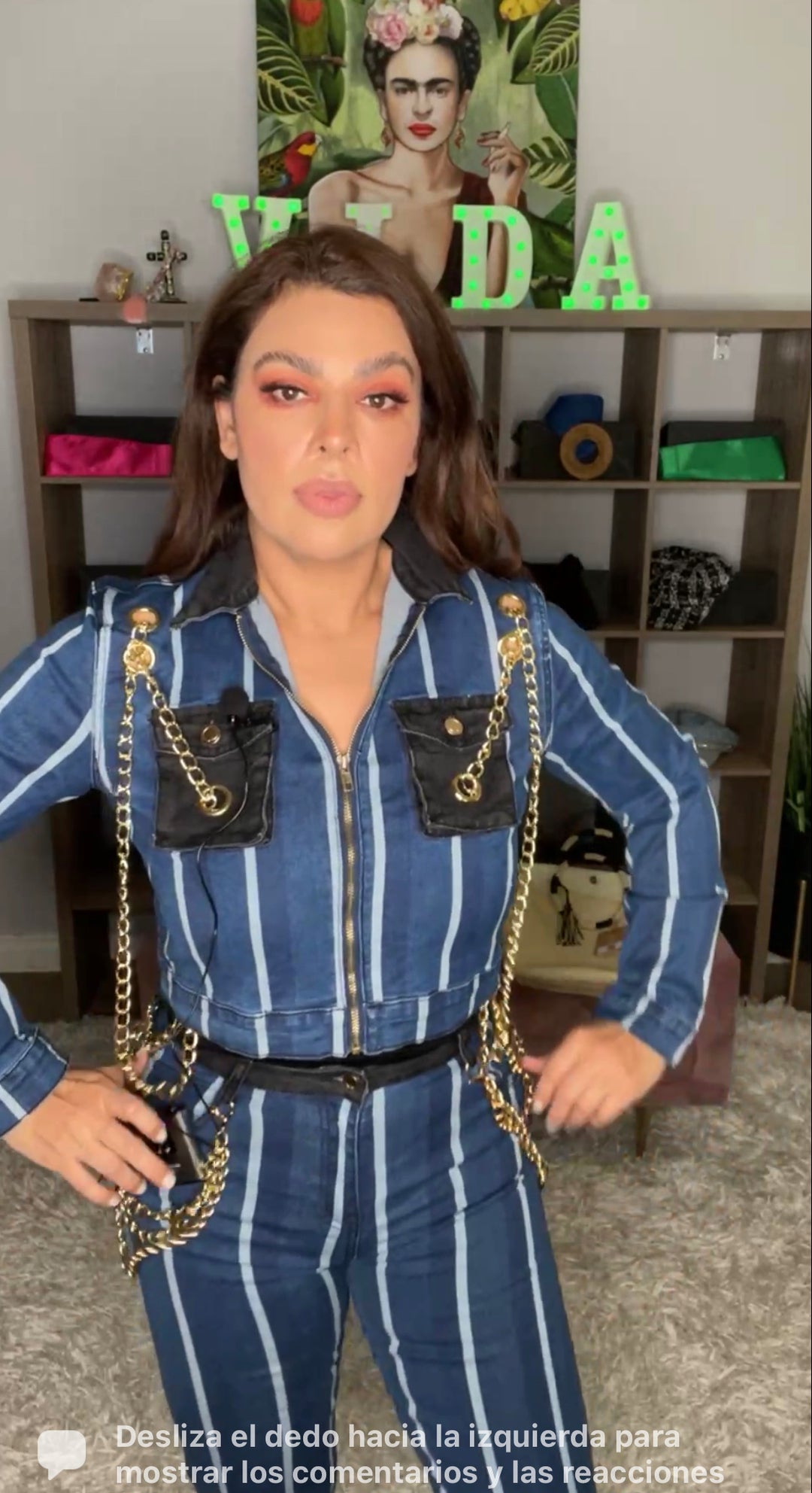 Set Azul Rallas y Cadena Dorada (#100)
