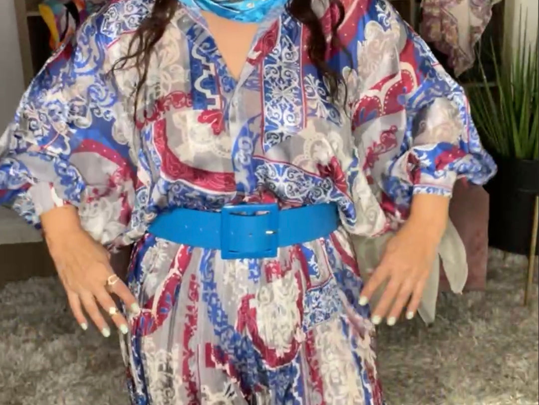 Cinto Azul Piel Vegana (#127)