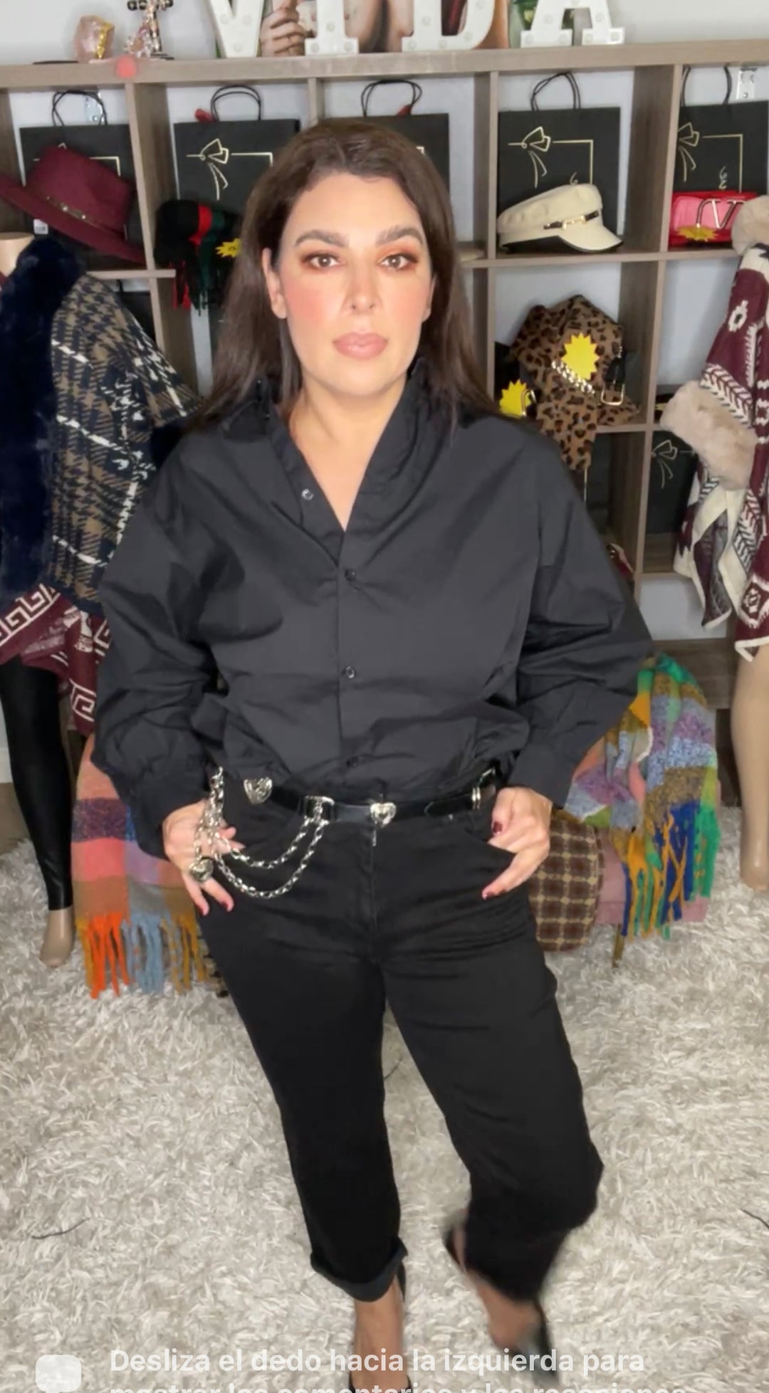 Pantalon Negro Boyfriend Stretch (#165)