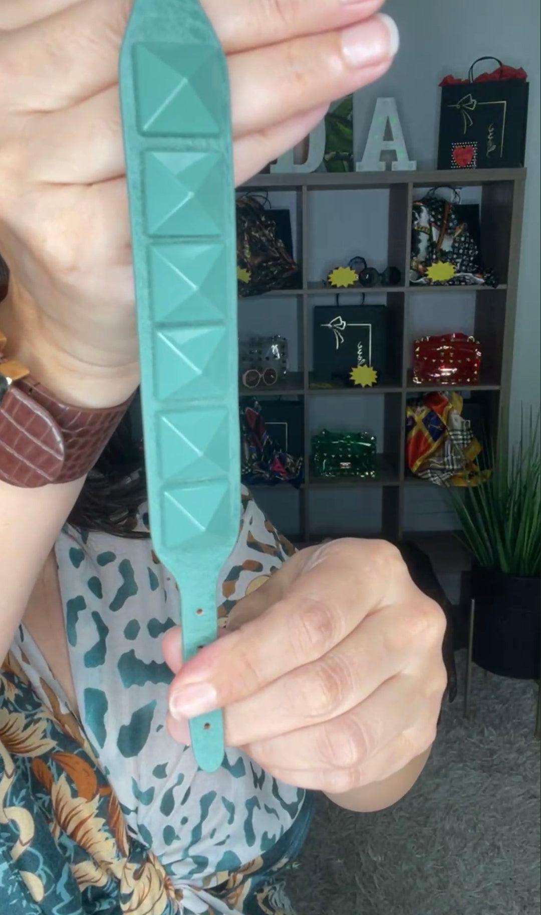 Pulsera Verde Rock Stud (#247)