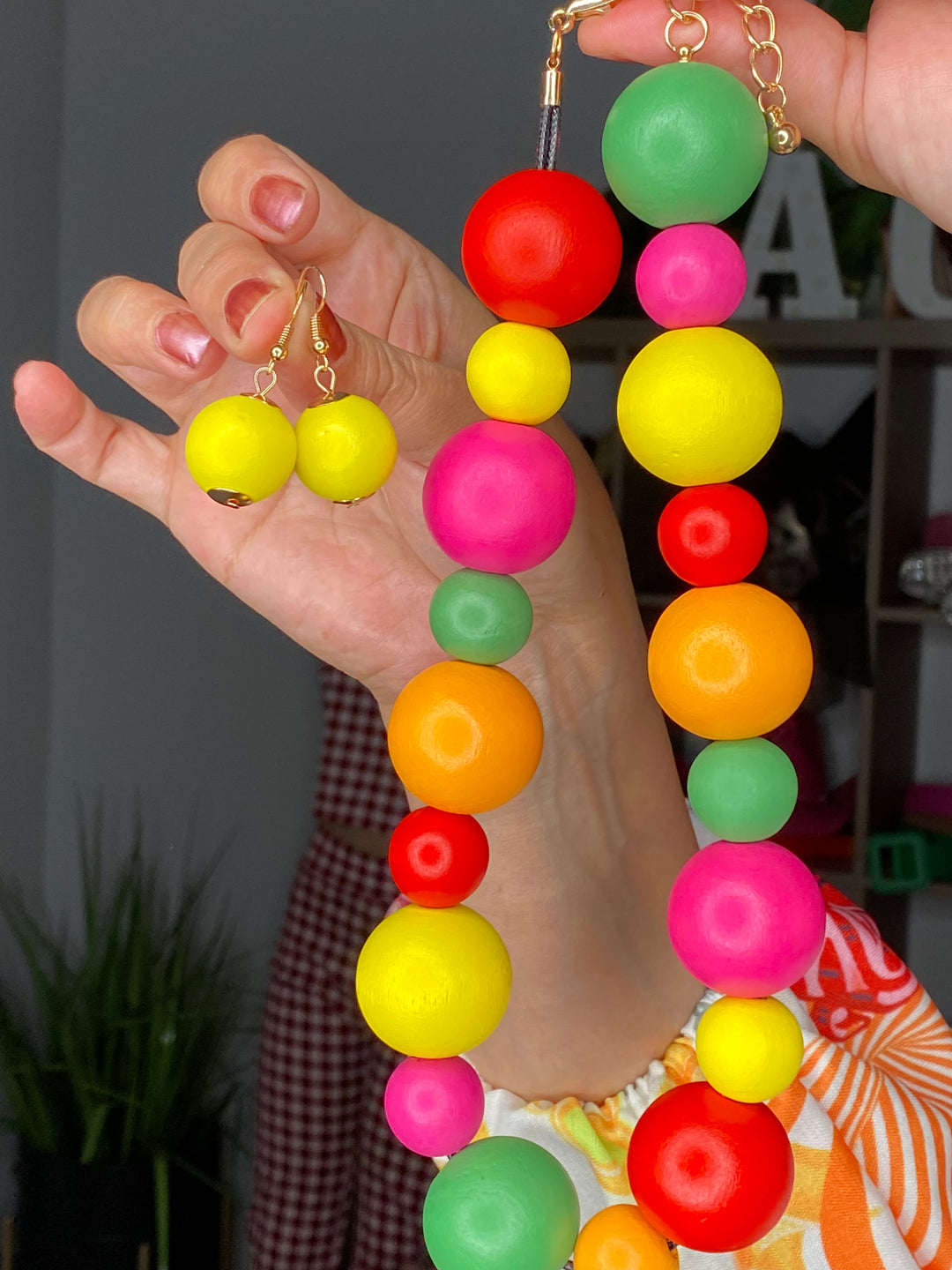 Collar Multi Color Bolas Set (#227)
