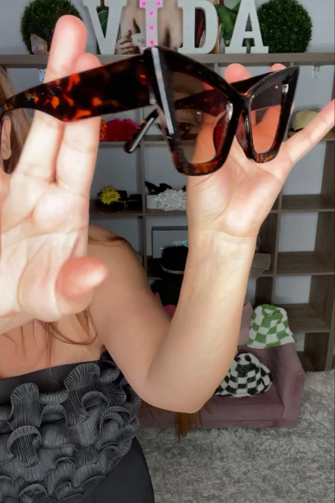 Lentes Café Leopardo Cat Eye (#240)