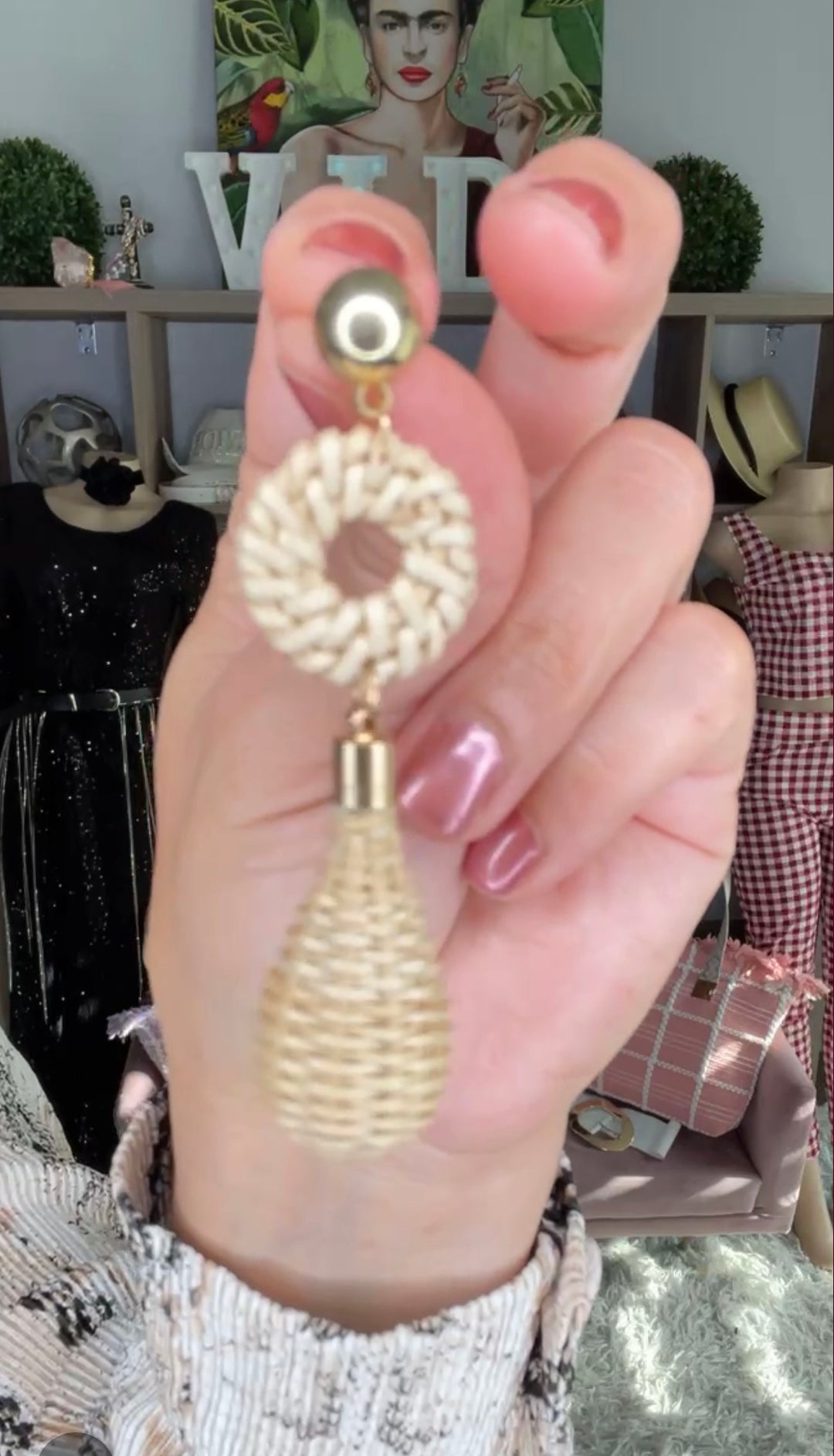 Arete Natural Gota Rafia (#192)