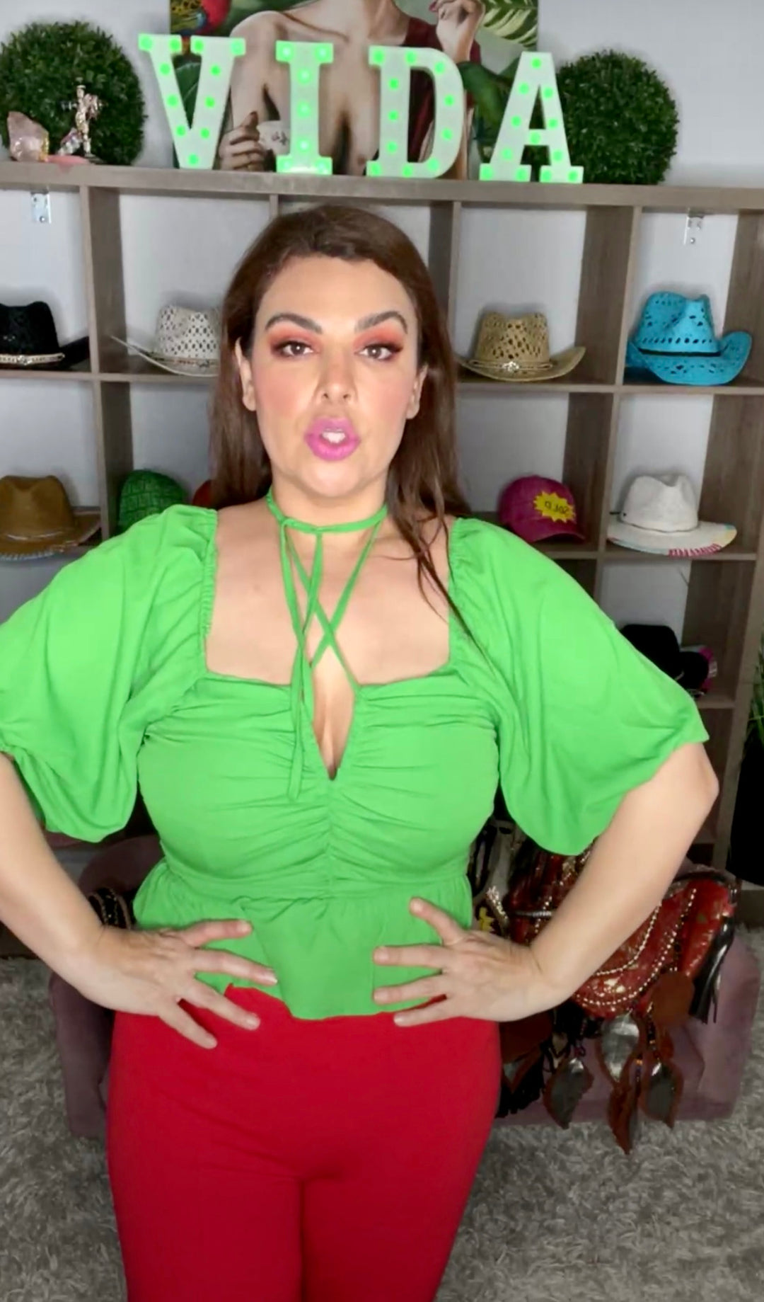 Blusa Verde Esmeralda Busto V (#137)
