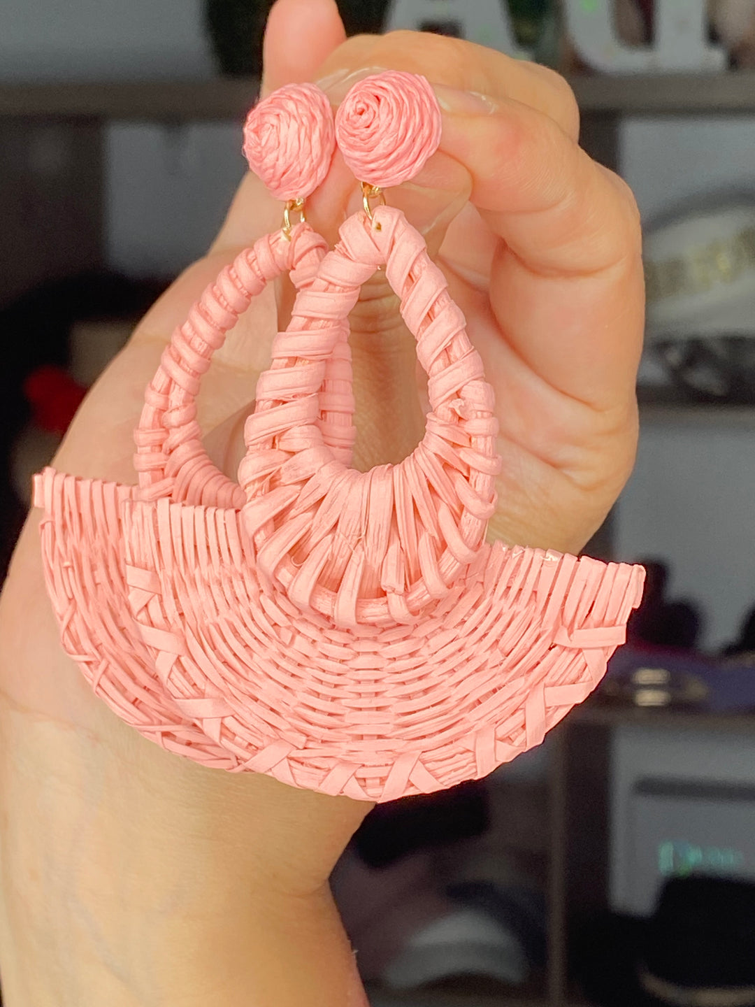 Arete Rosa Japon Abanico (#222)