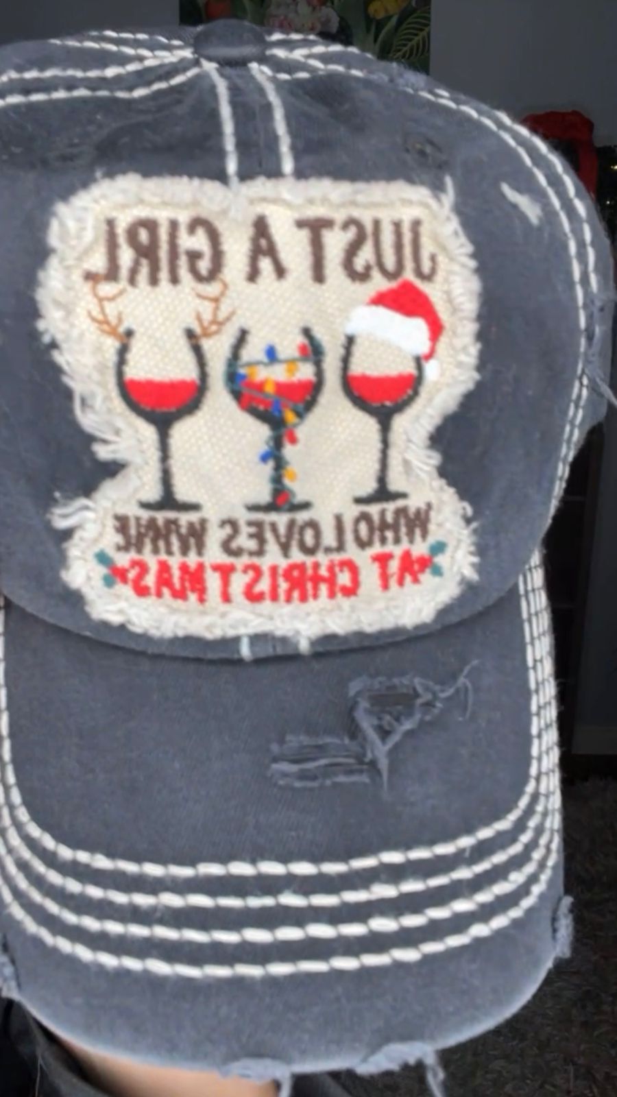 Gorra Negra Wine Girl (#171)