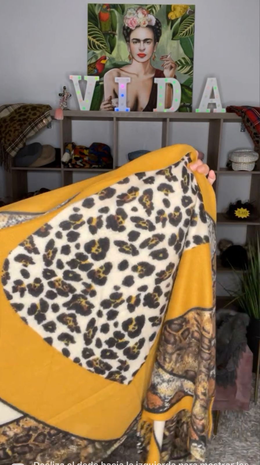 Bufanda Mostaza Leopardo y Vibora (#138)