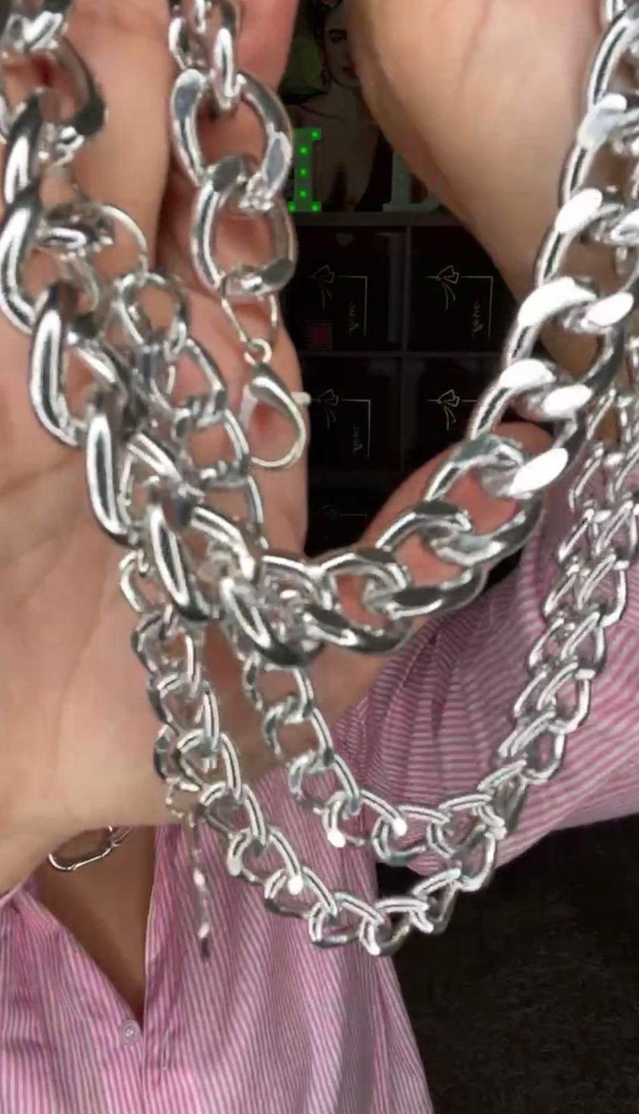 Cinto Plateado Cadenas (#122)