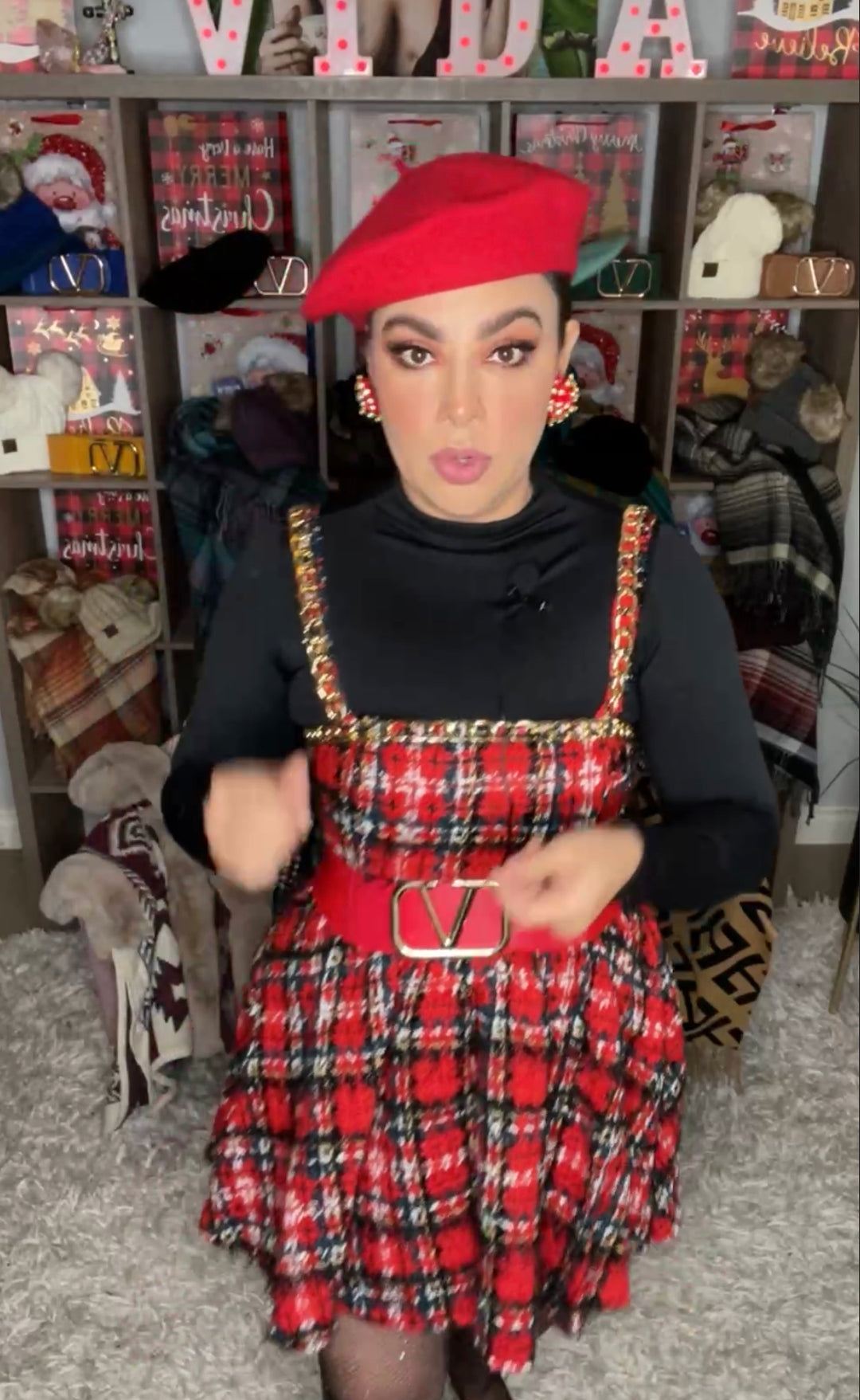 Vestido Latiste Red Tweed (#101)