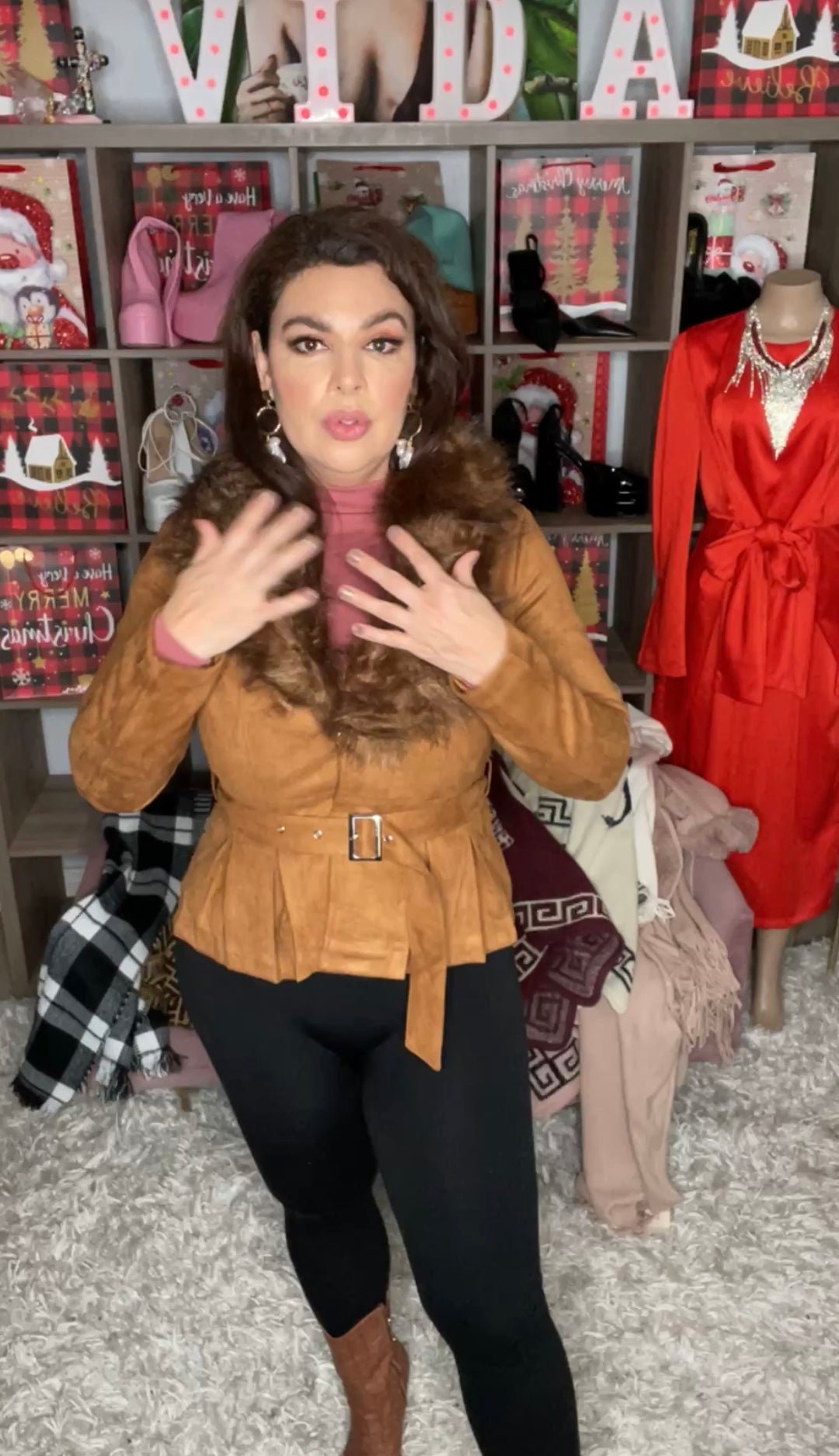 Chamarra Camel Peplum Fur (#166)