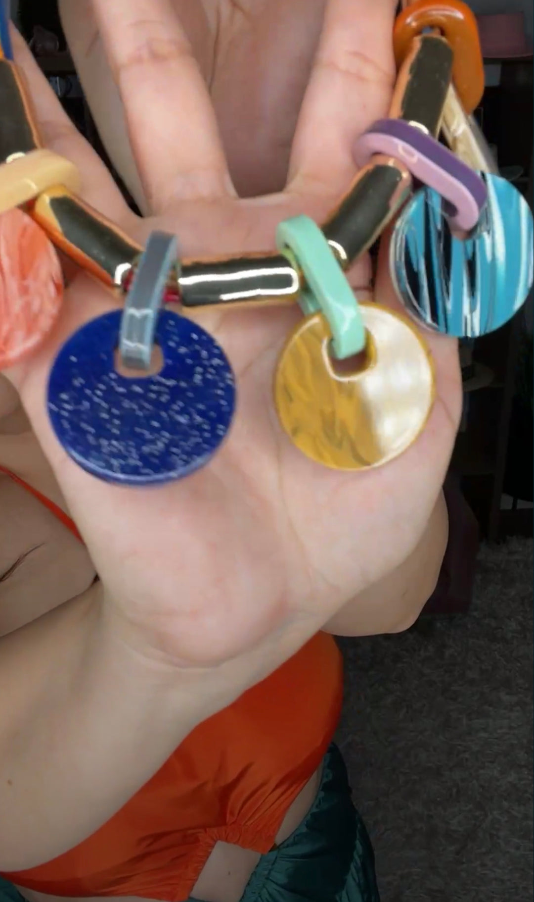 Collar Multi Color Boho Circular (#106)