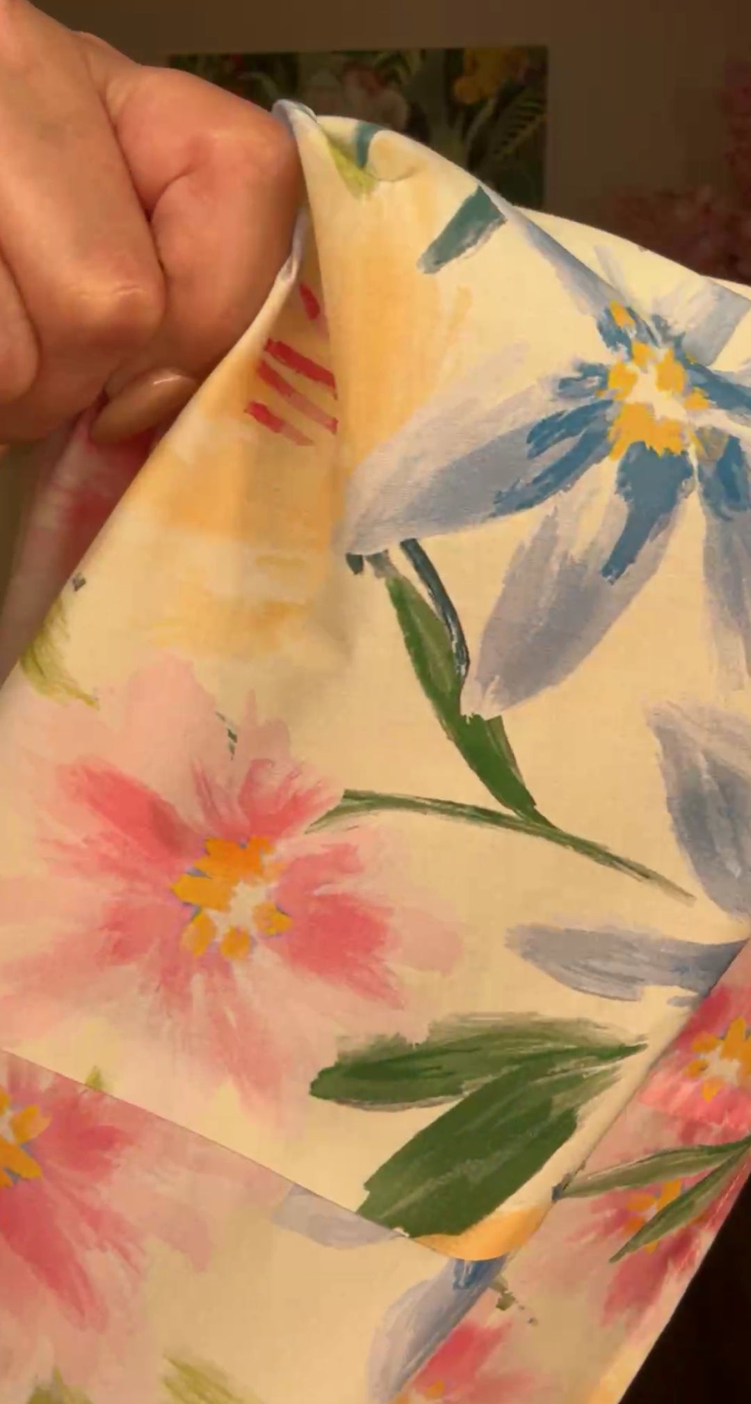 Falda Blanca floral pastel cintura elástica (#127)