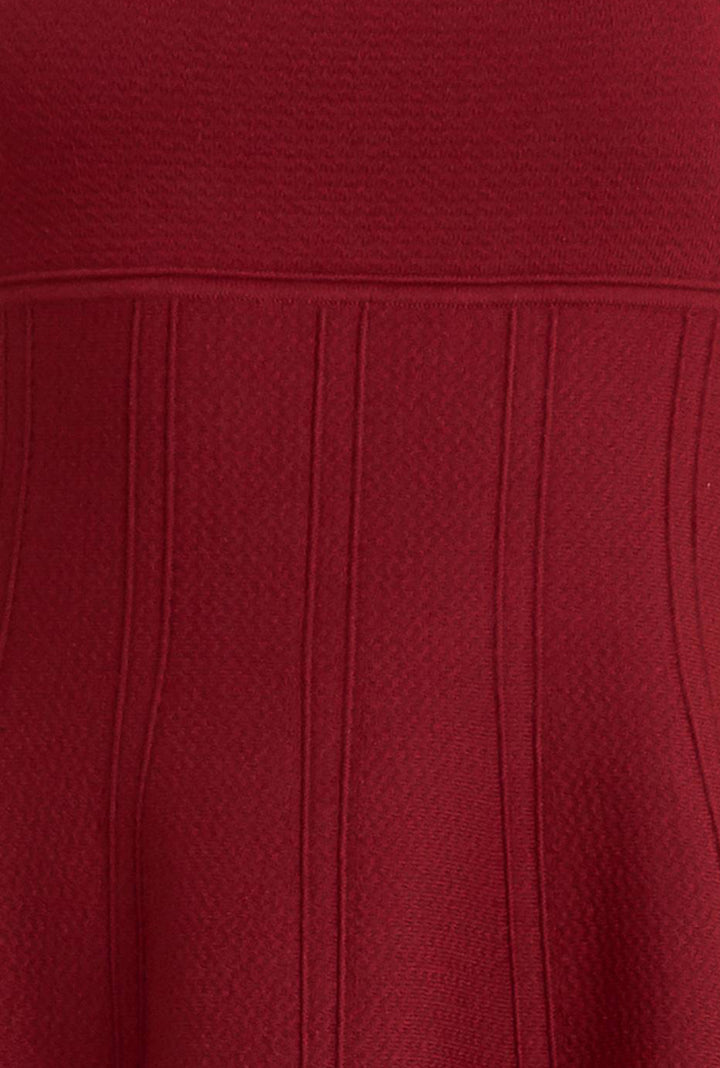 Vestido Vino De Punto Stretch Mini (#103)