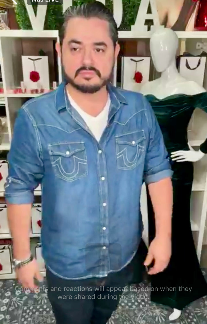 Camisa Mezclilla True Religion Original Caballero