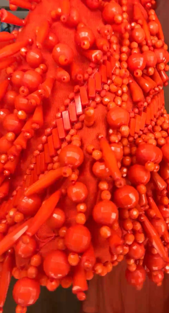 Bolsa Naranja Beaded (#125)