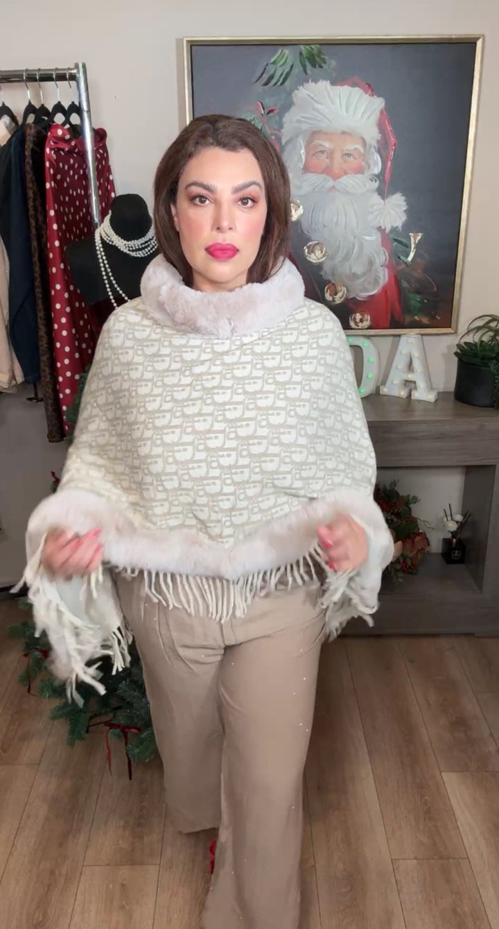 Poncho beige Dio fur (#122)
