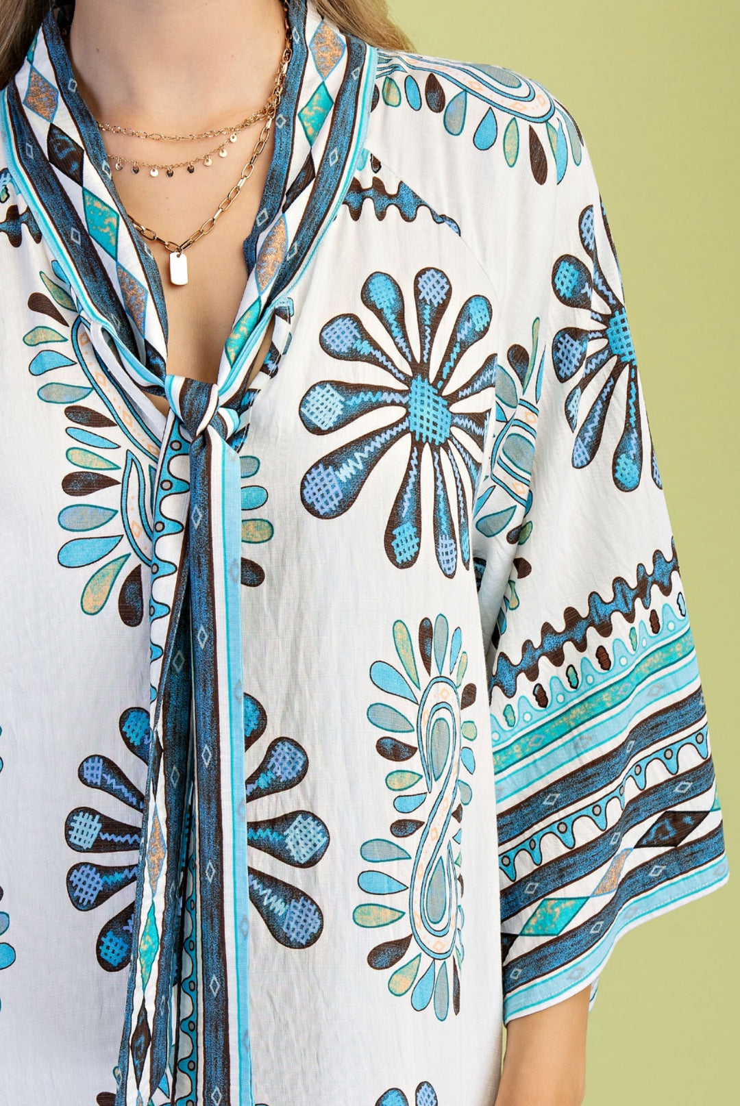 vestido azul sky mix kaftan (#138)