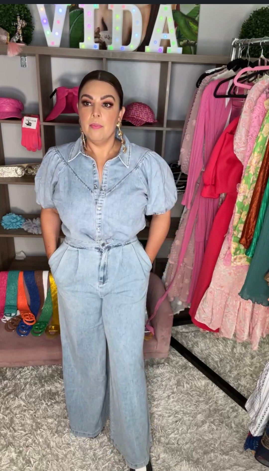 Pantalon Azul Claro Mezclilla Oversized (#165)