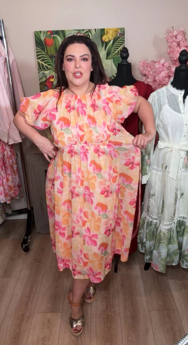 vestido durazno mix midi (#144)