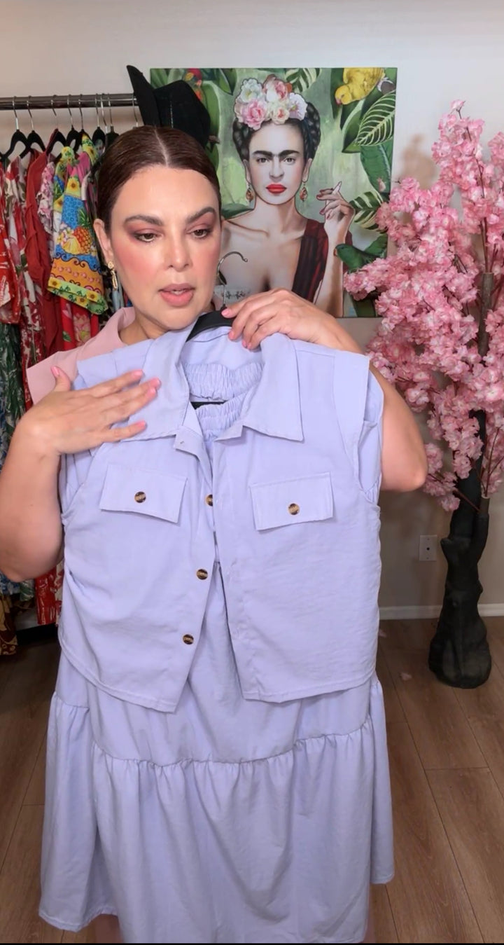 Set Lavanda Falda y Blusa Basica (#156)