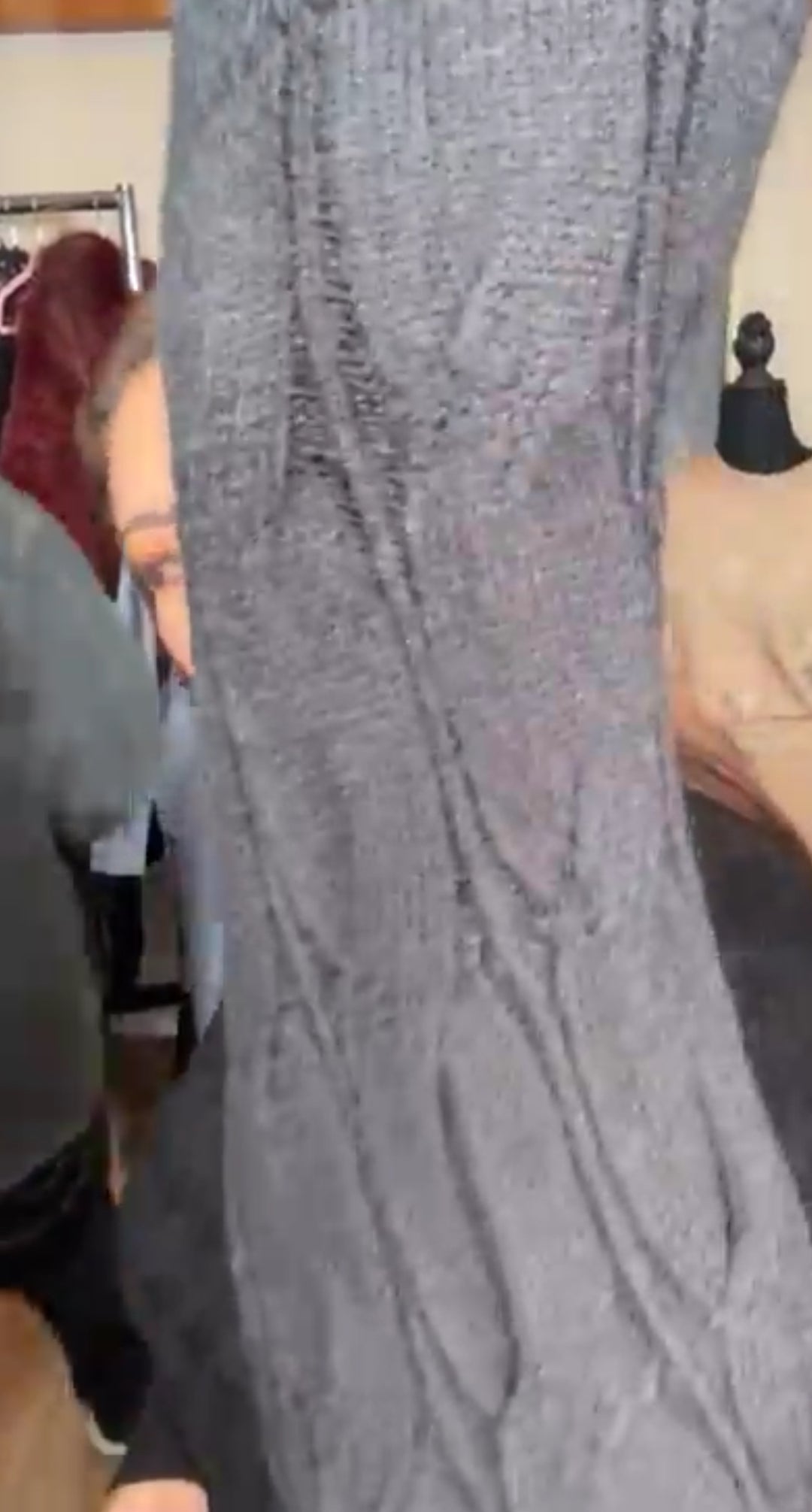 Sweater negro de lana estilo preppy tejido cable (#161)