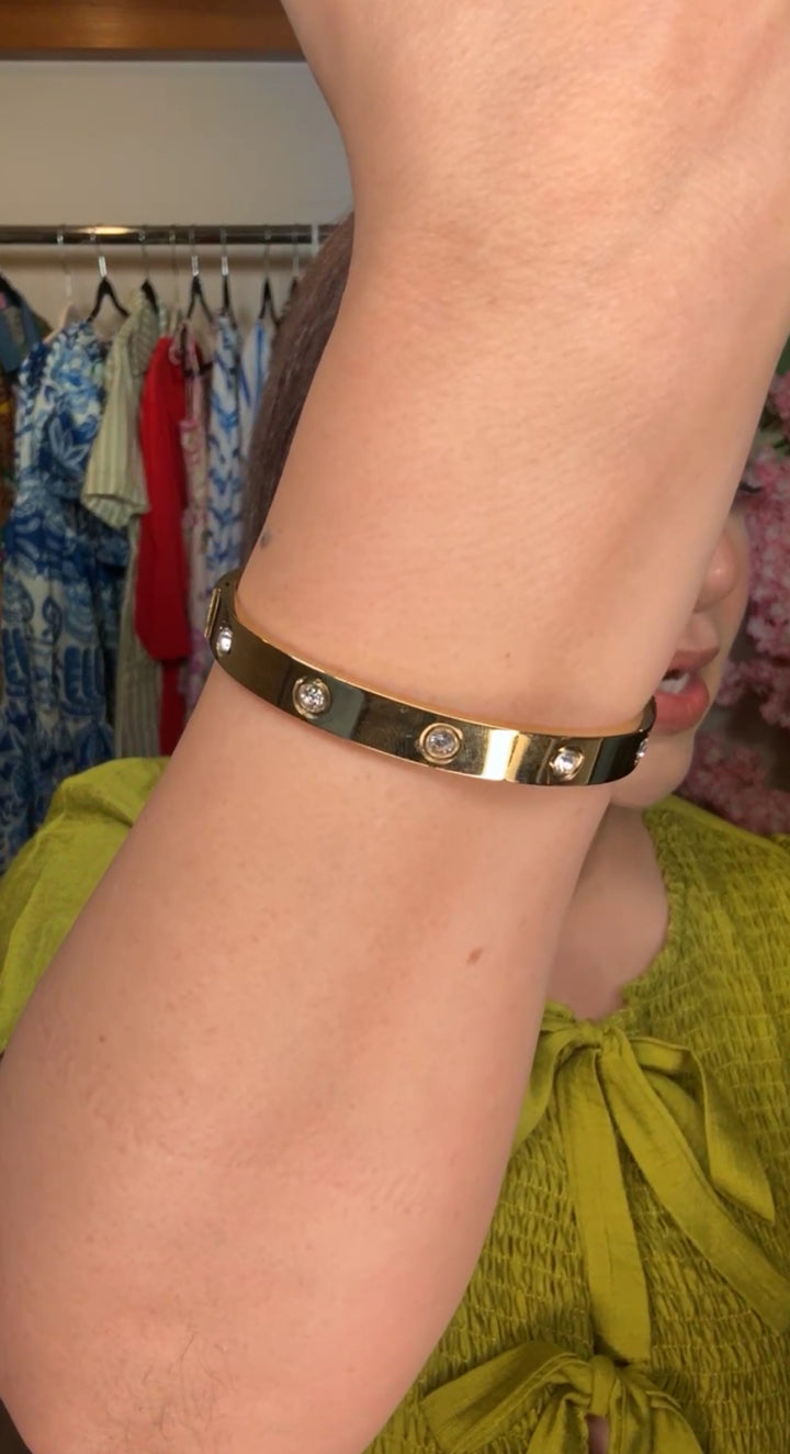 Pulsera Plateada Estilo Cart Stainless Steel  (#126)