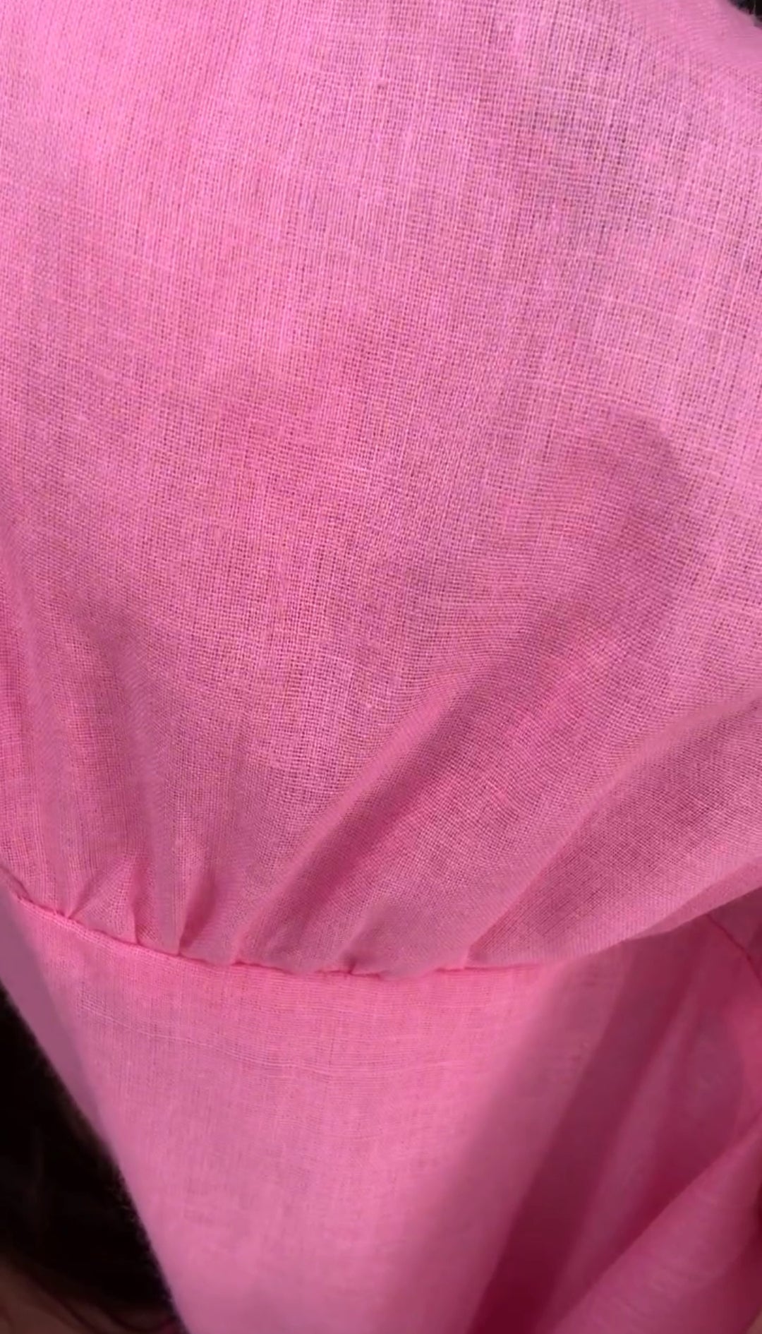 Vestido Rosa Chicle Ultra Flowy (#140)