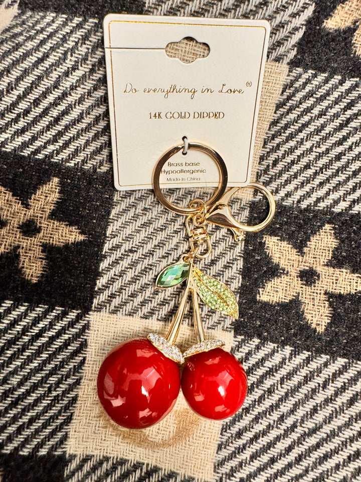 Llavero Cherries con Swarovsky (#160)