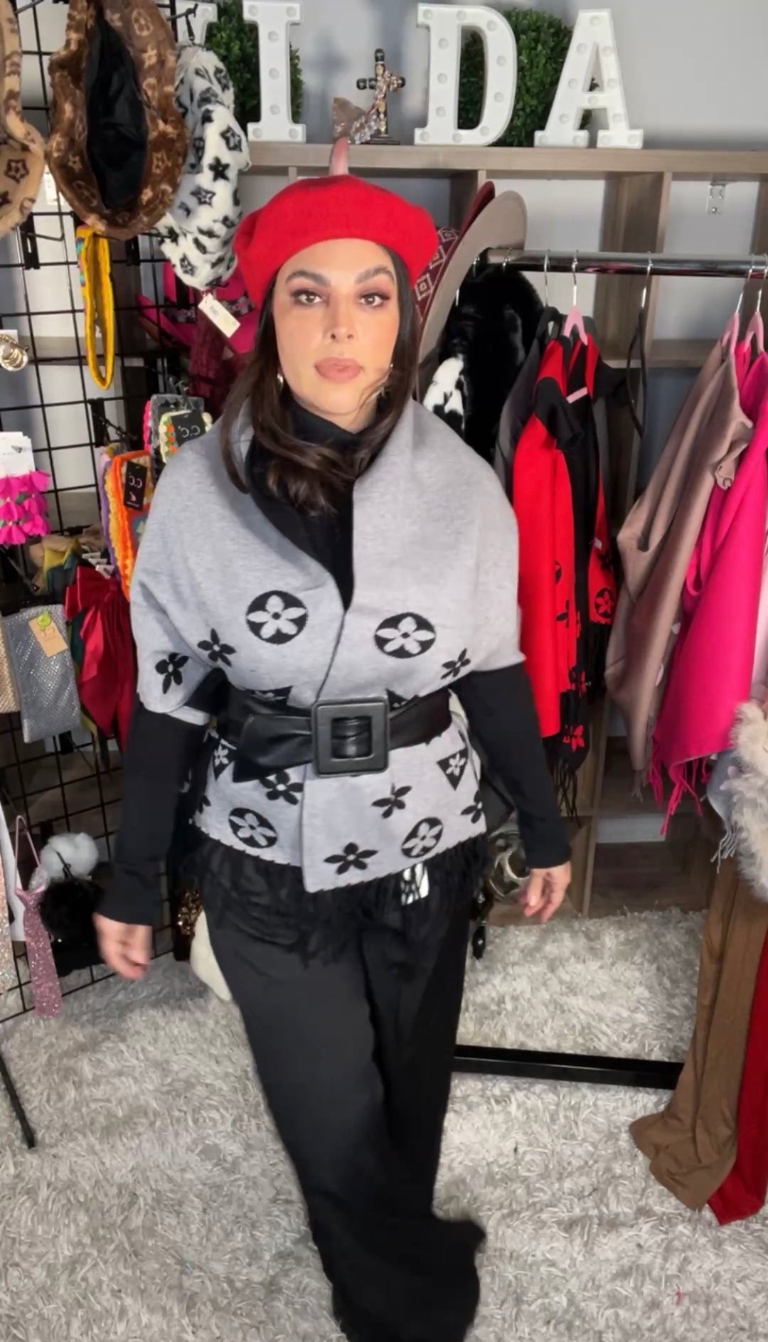 Sweater Negro y Gris LV (#150)